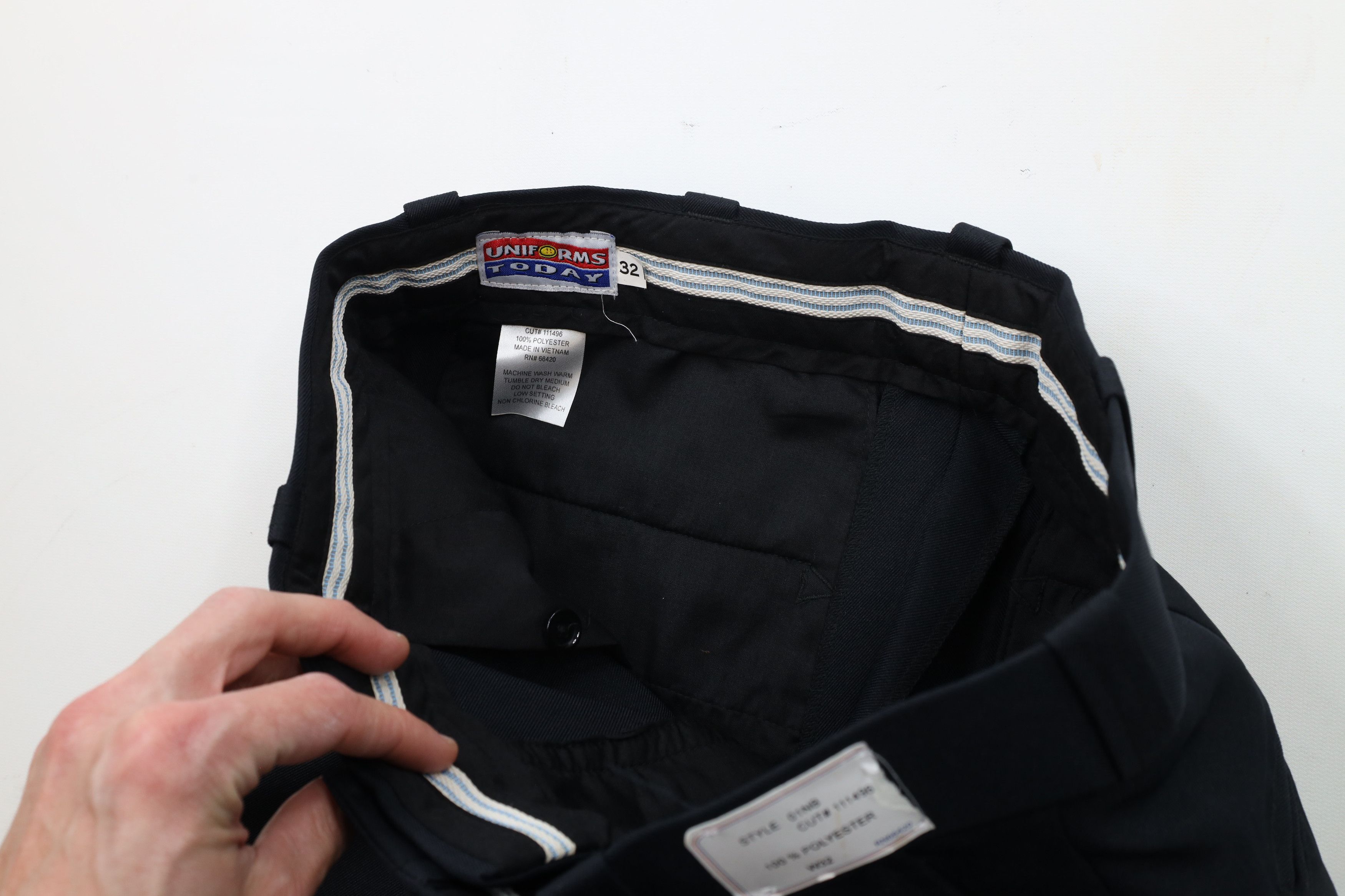Vintage Deadstock Vintage 90s Streetwear Wide Leg Uniform Pants Blue Size US 32 / EU 48 - 6 Thumbnail