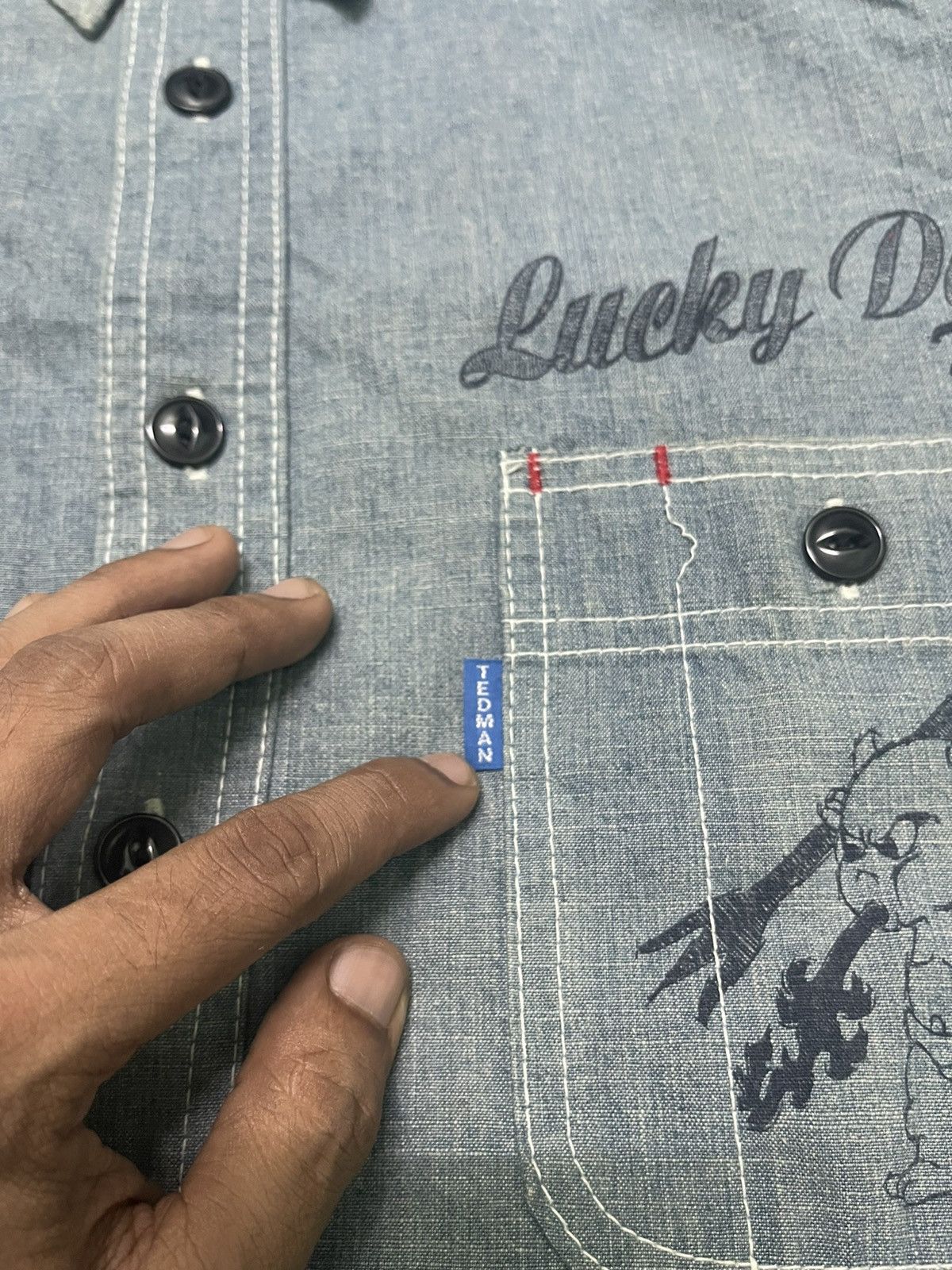 Tedman 90s TED COMPANY DENIM WORKWEAR SHIRT Size US L / EU 52-54 / 3 - 10 Thumbnail