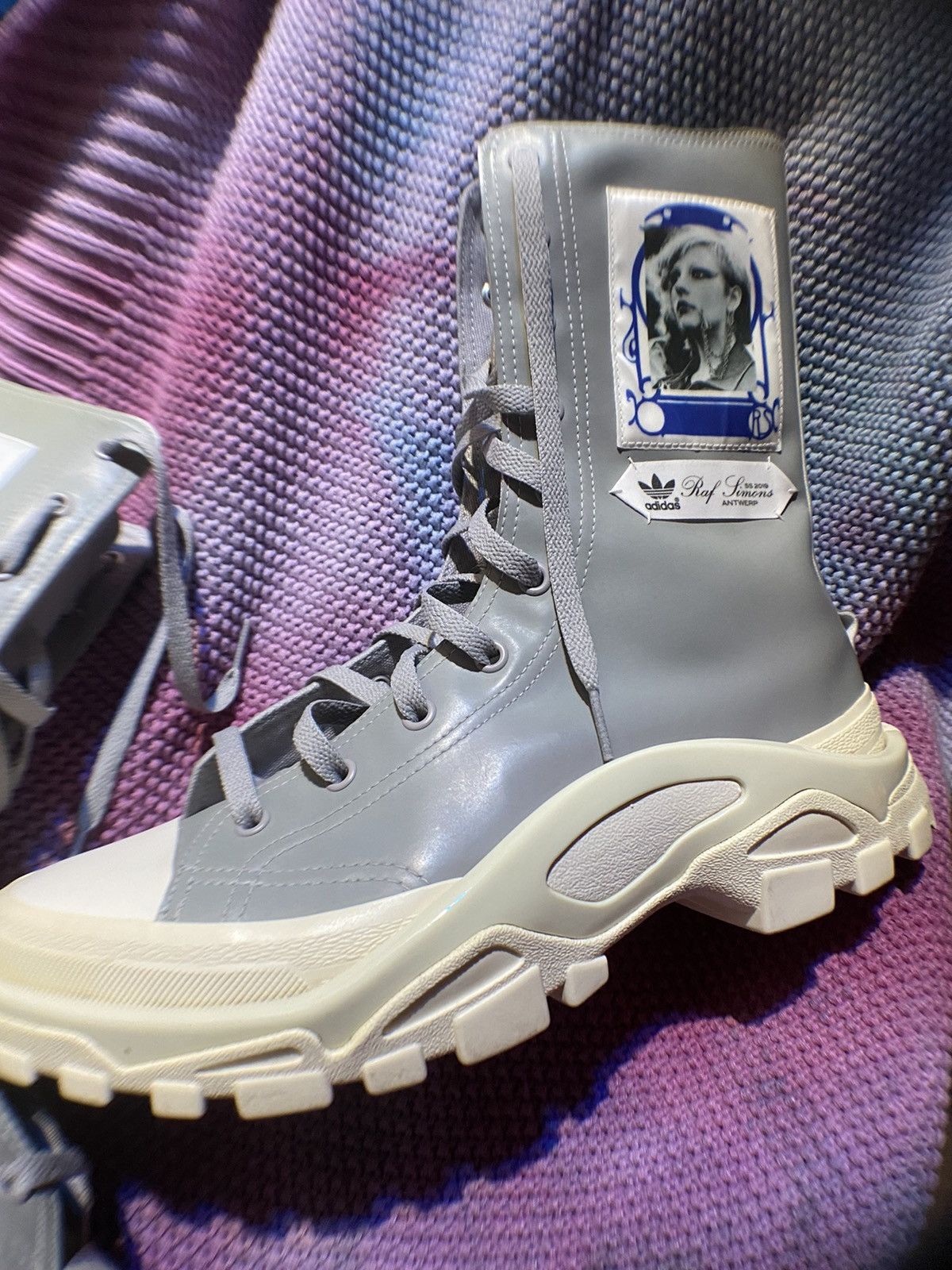 Adidas Raf Simons x Addidas Detroit High Tops Portrait SS19 Grailed