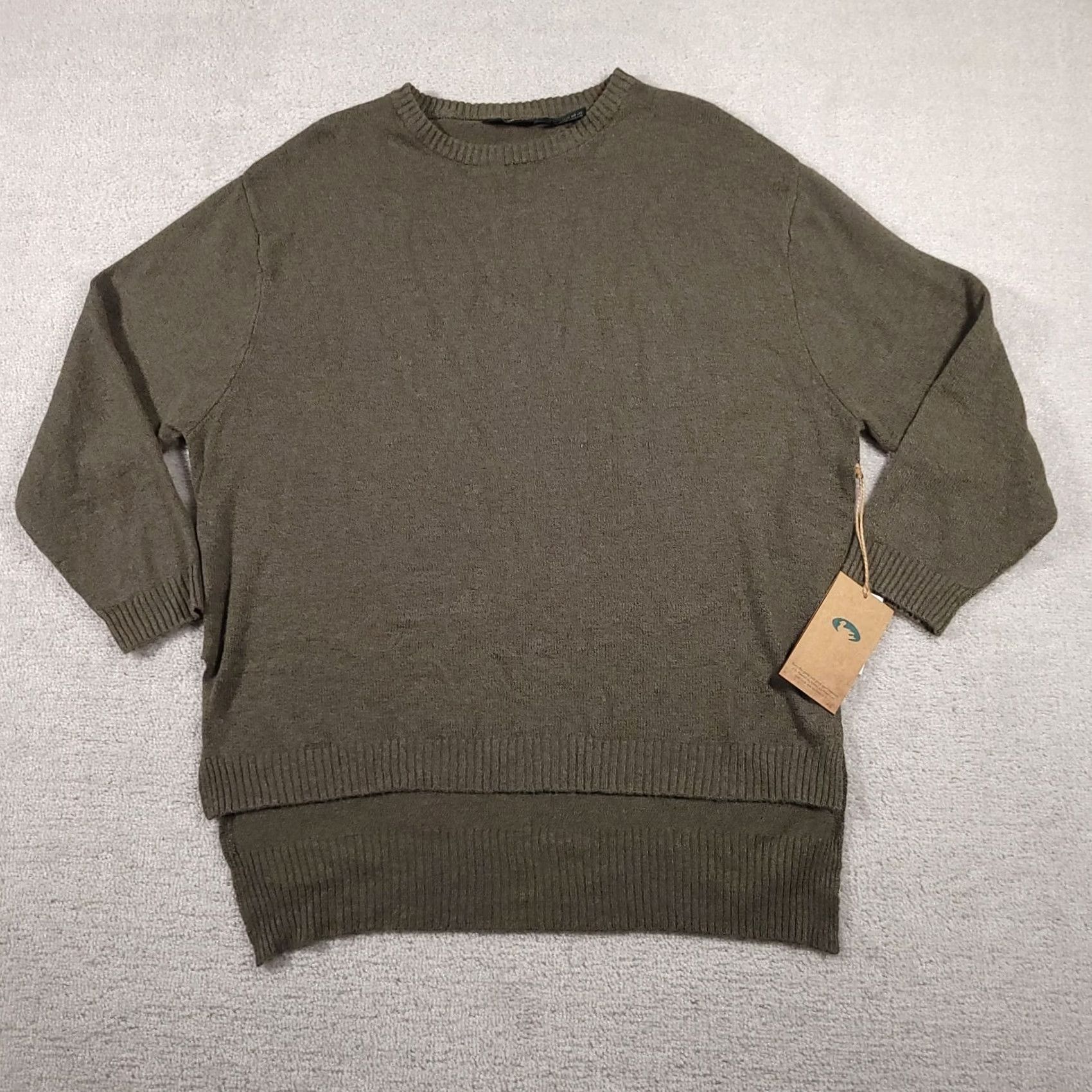 Vintage Stillwater Supply Co Sweater Women’s Green Pullover High Low Soft Knit XL Long Sleeve Round Neck Size XL / US 12-14 / IT 48-50 - 2 Thumbnail