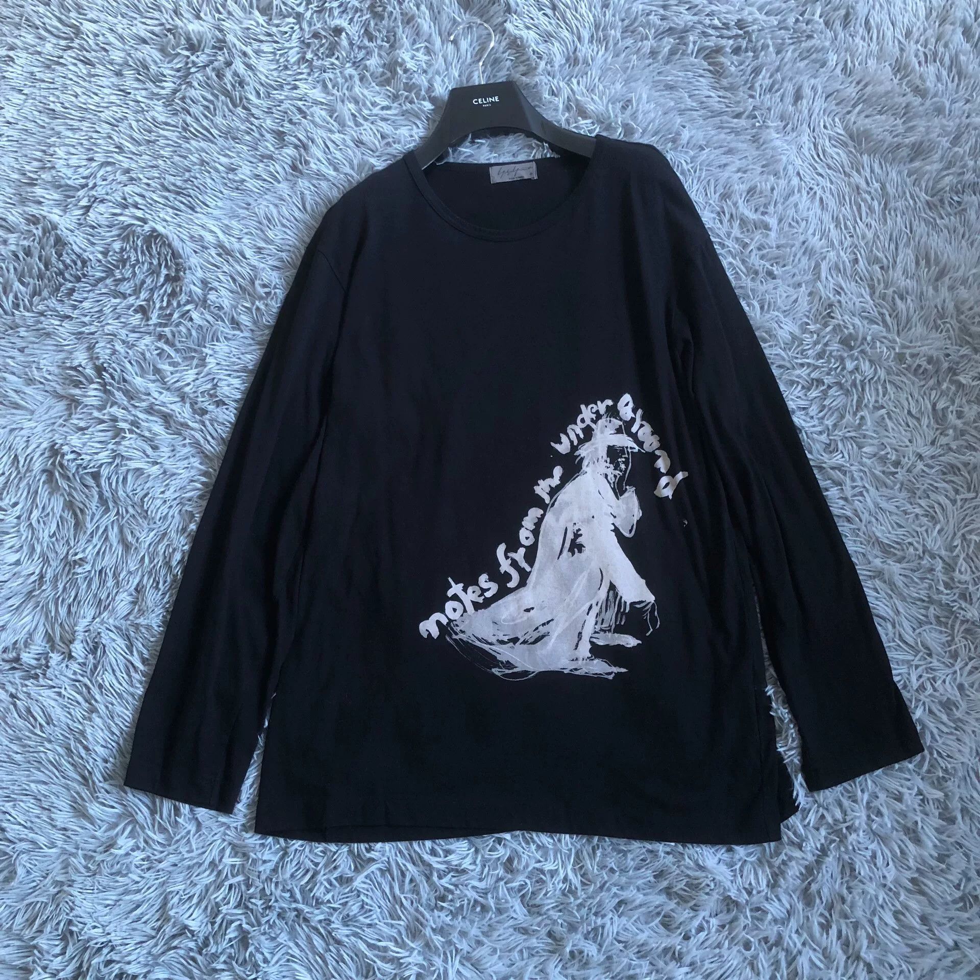 Yohji Yamamoto Yohji Yamamoto 20AW Portrait Print Long-Sleeve T-Shirt Size US L / EU 52-54 / 3 - 1 Thumbnail