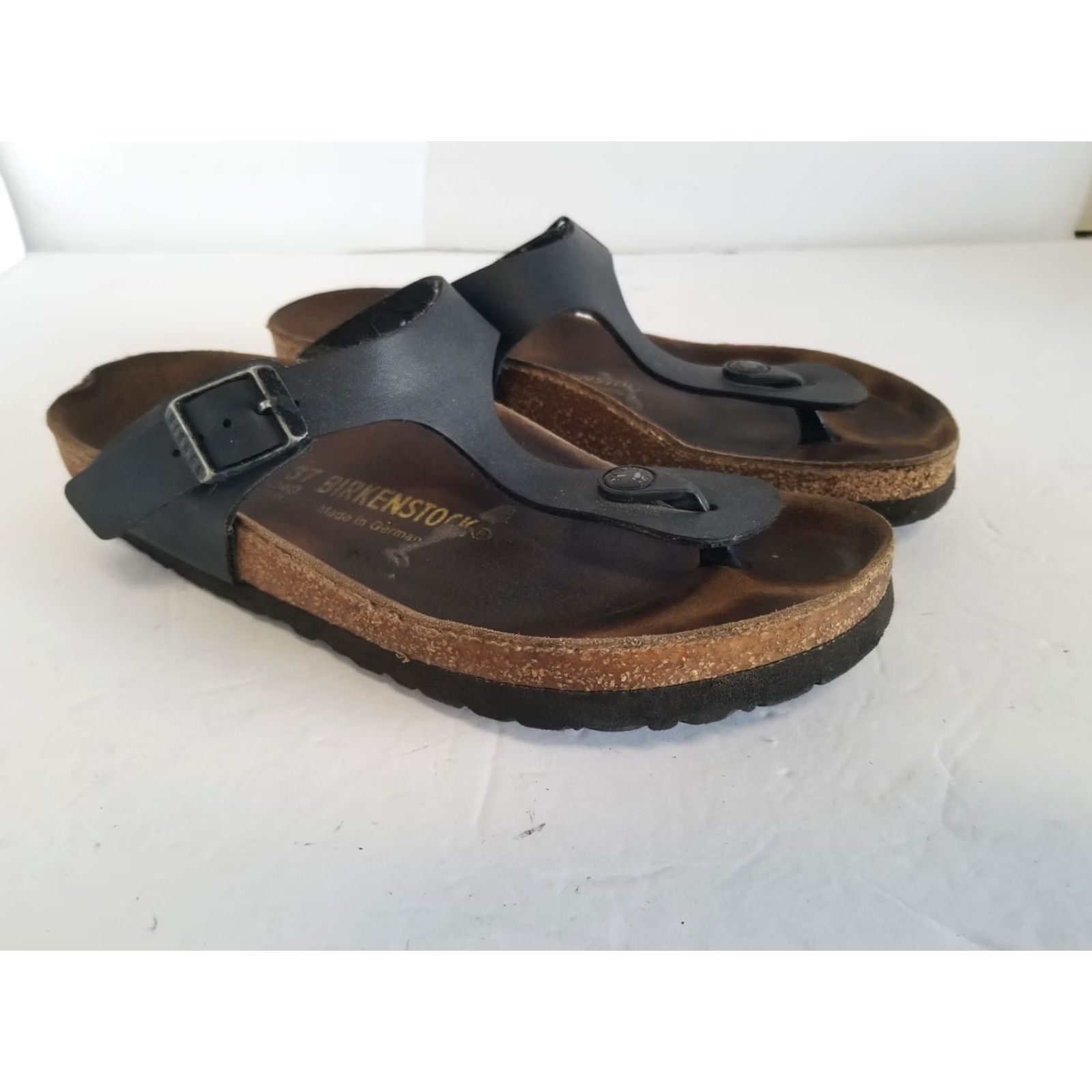 Birkenstock Birkenstock Gizeh Gladiator Sandals Black Women 37 US 6 See Pics Buckle Thong Flat Sandal Size US 6 / IT 36 - 2 Thumbnail