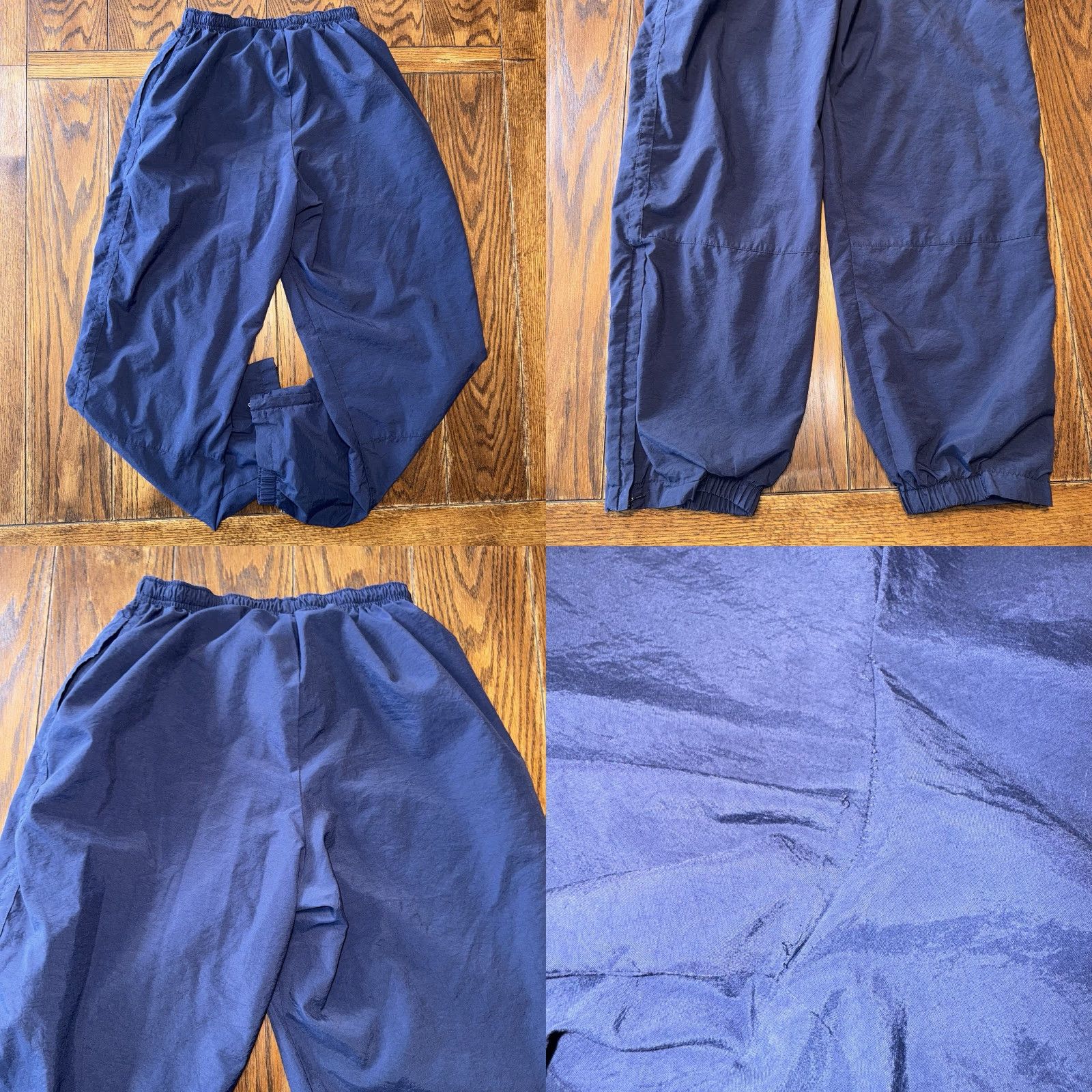 Nike VINTAGE Nike Lined Track Pants Mens Medium Ankle Zip Blue Sports Logo 90s Size US 31 - 8 Thumbnail