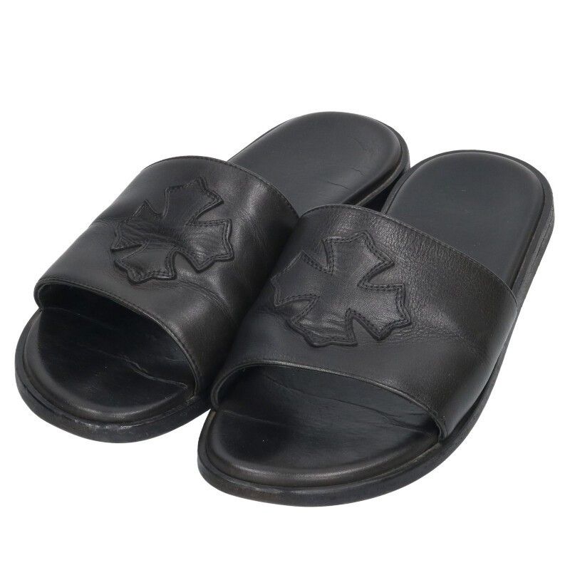 Chrome Hearts Chrome Hearts Plus Leather Slides Size US 9 / EU 42 - 1 Thumbnail