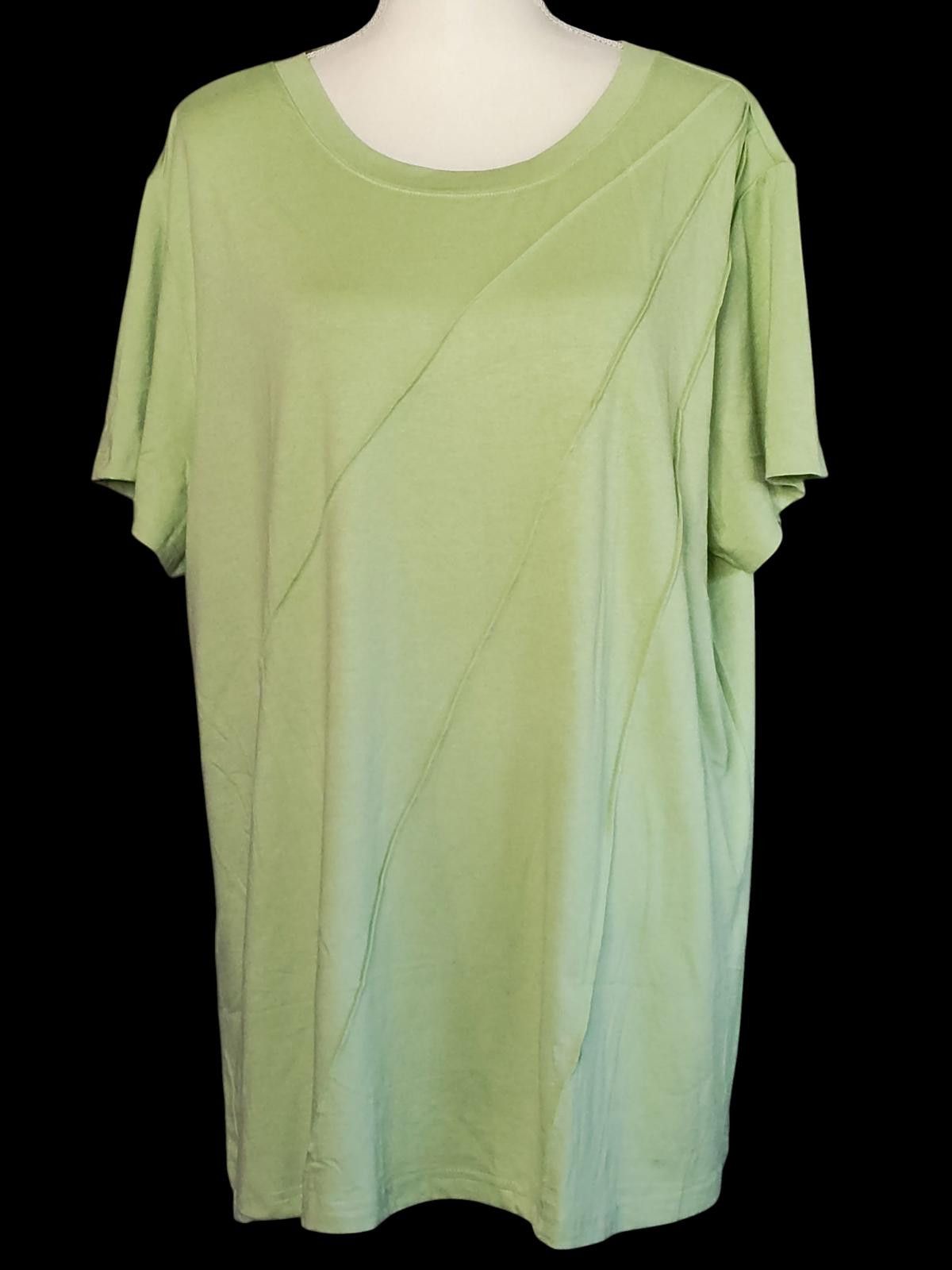Other Luxveer Light Green Short Sleeve Women's T-Shirt Size 3XL / US 20-22 - 3 Thumbnail