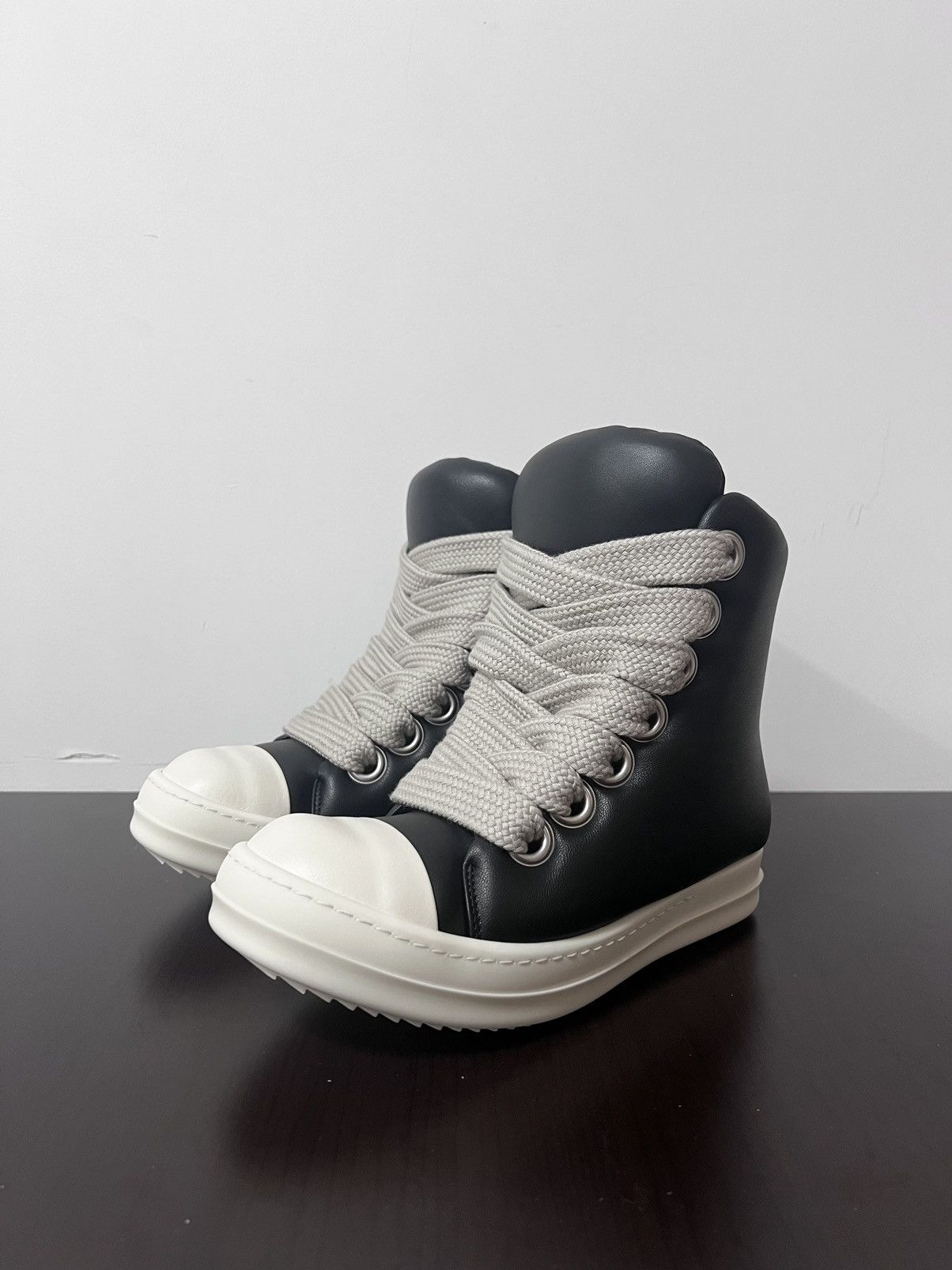 Rick Owens Rick Owens FW23 Leather Jumbo Laces PADDED Sneakers New 36 |  Grailed