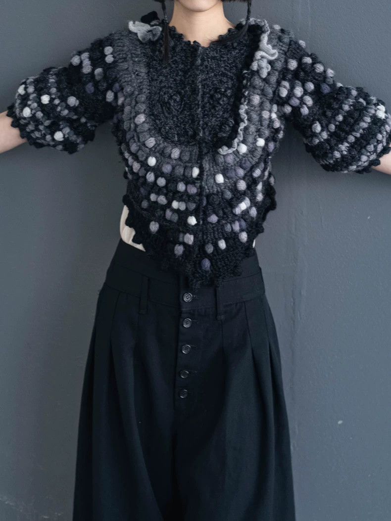 Kenzo KENZO Vintage knitted cloak jacket with beautiful puffer d Size S / US 4 / IT 40 - 5 Thumbnail
