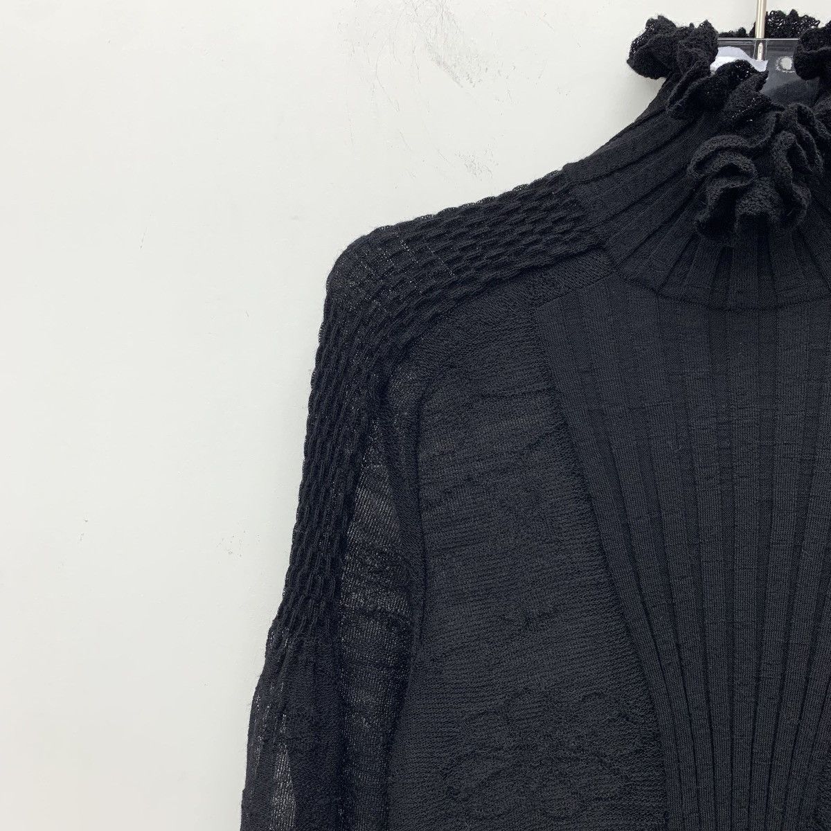 Chanel Chanel Black Flared Sleeve Half Turtleneck Wool Knit Sweater Size XS / US 0-2 / IT 36-38 - 3 Thumbnail