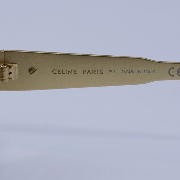 Celine Celine CL40254U 30N Sunglasses Gold Geometric Frame Size ONE SIZE - 4 Thumbnail