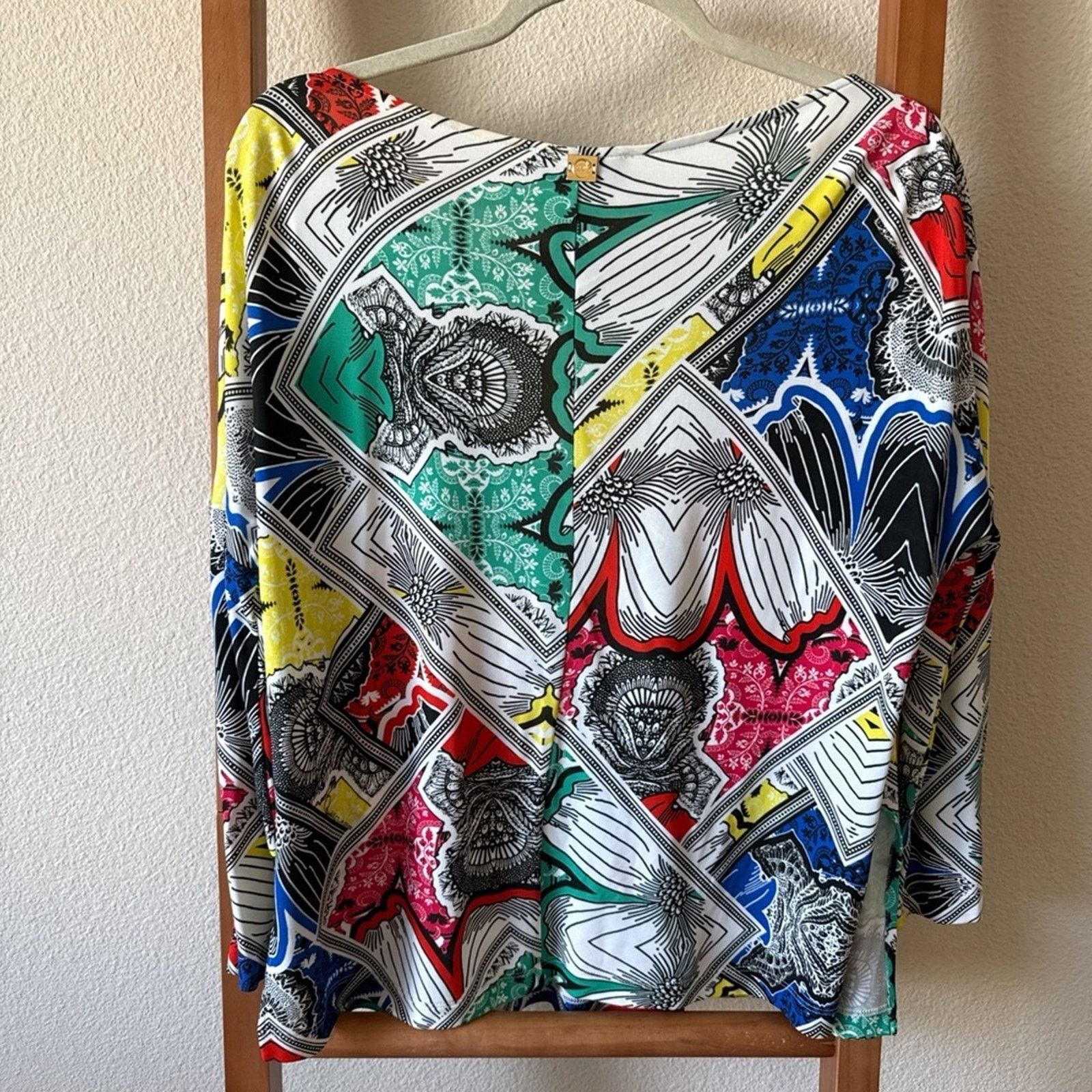 Cavalli Class Cavalli class Colorful Geometric Women's Top Size M / US 6-8 / IT 42-44 - 5 Thumbnail