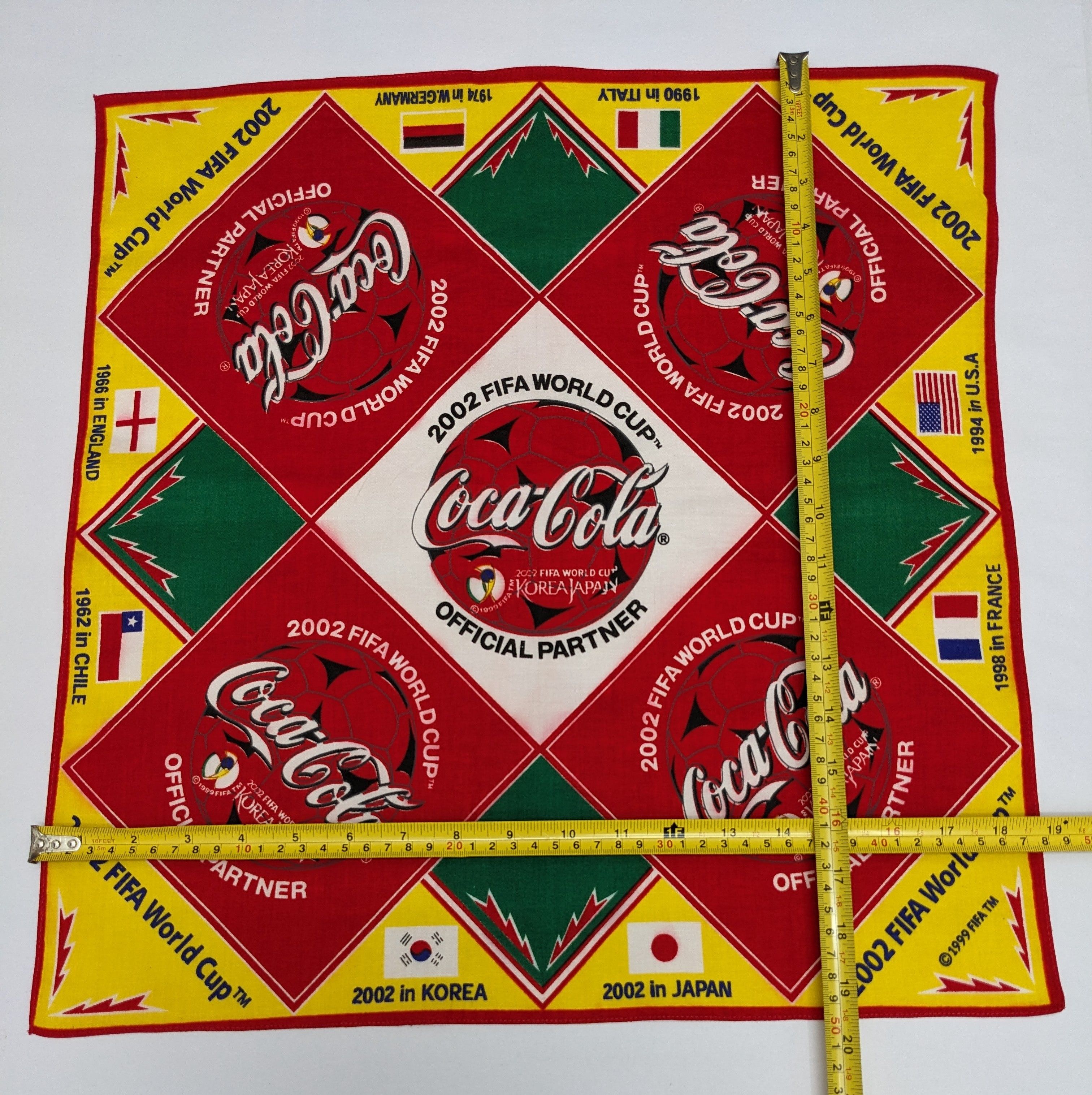 Vintage Vintage COCA COLA 2002 FIFA World Cup Bandana Handkerchief Size ONE SIZE - 5 Thumbnail