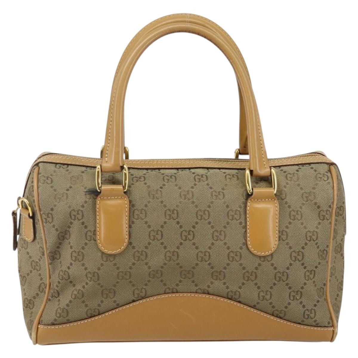 Gucci GUCCI GG Canvas Boston Bag Beige Gold Size ONE SIZE - 2 Thumbnail