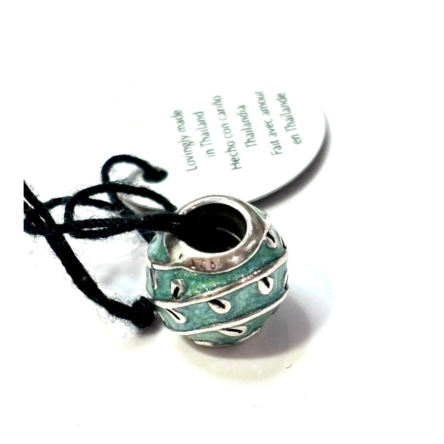 pandora PANDORA Sterling Silver Blue Enamel Vines Bead - 790525EN18 Size ONE SIZE - 3 Thumbnail