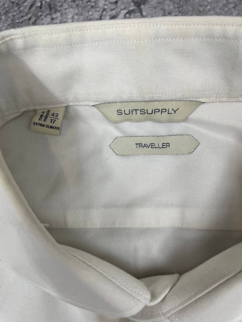 Suitsupply Suitsupply Traveller Shirt ClassicLong Sleeve White Slim Fit Size US L / EU 52-54 / 3 - 5 Thumbnail