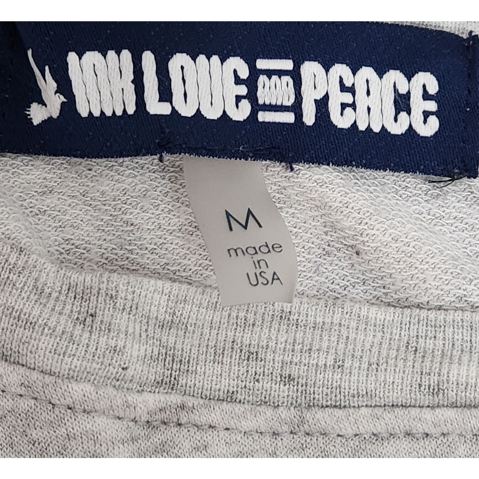 Other Ink Love And Peace Gray Pink Floral Raglan Long Sleeves M Size M / US 6-8 / IT 42-44 - 4 Thumbnail