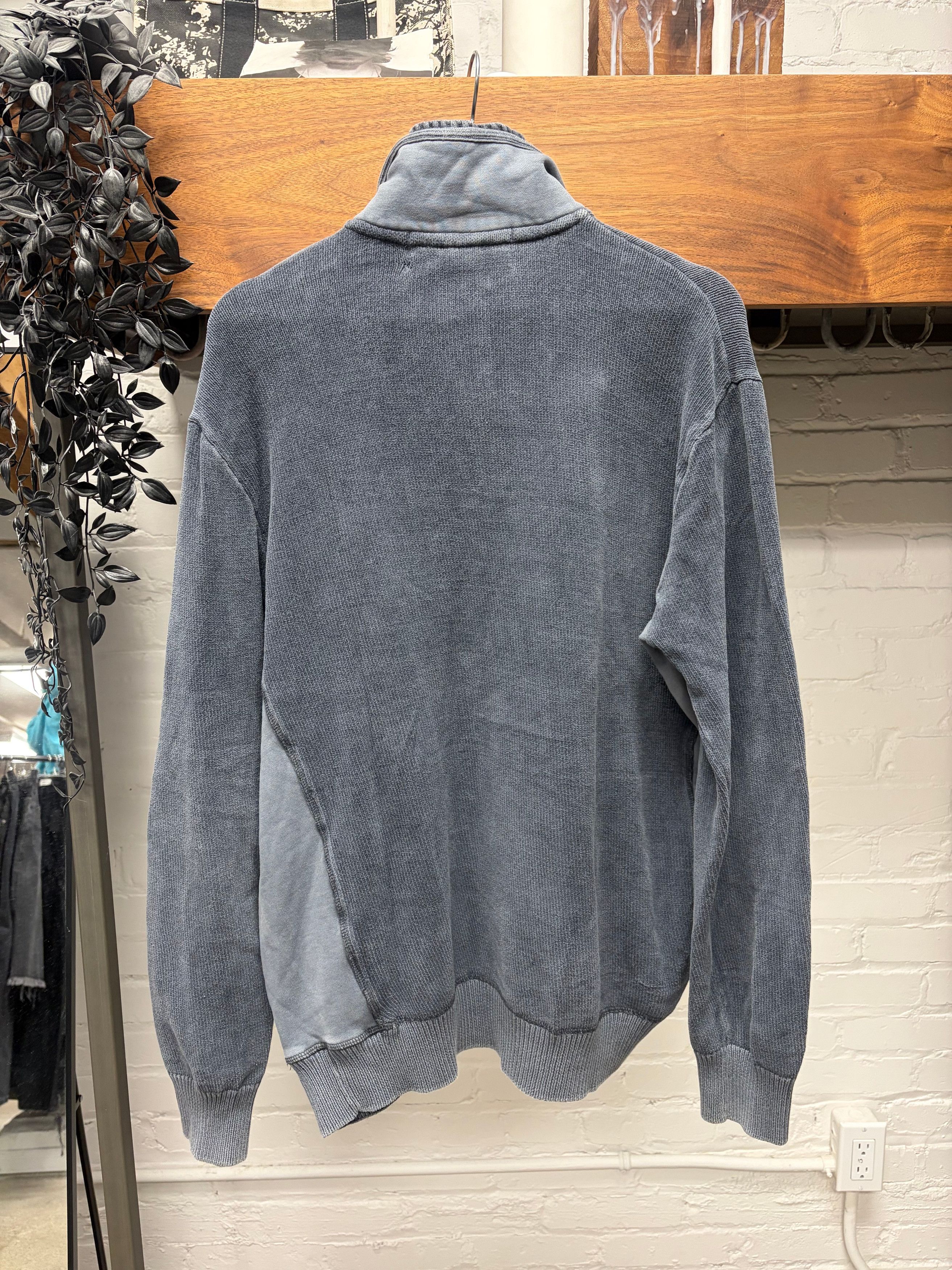 Balmain Balmain Quarter Zip ‘Double Layered Collar’ Ribbed Knit Sweater Size US L / EU 52-54 / 3 - 4 Thumbnail