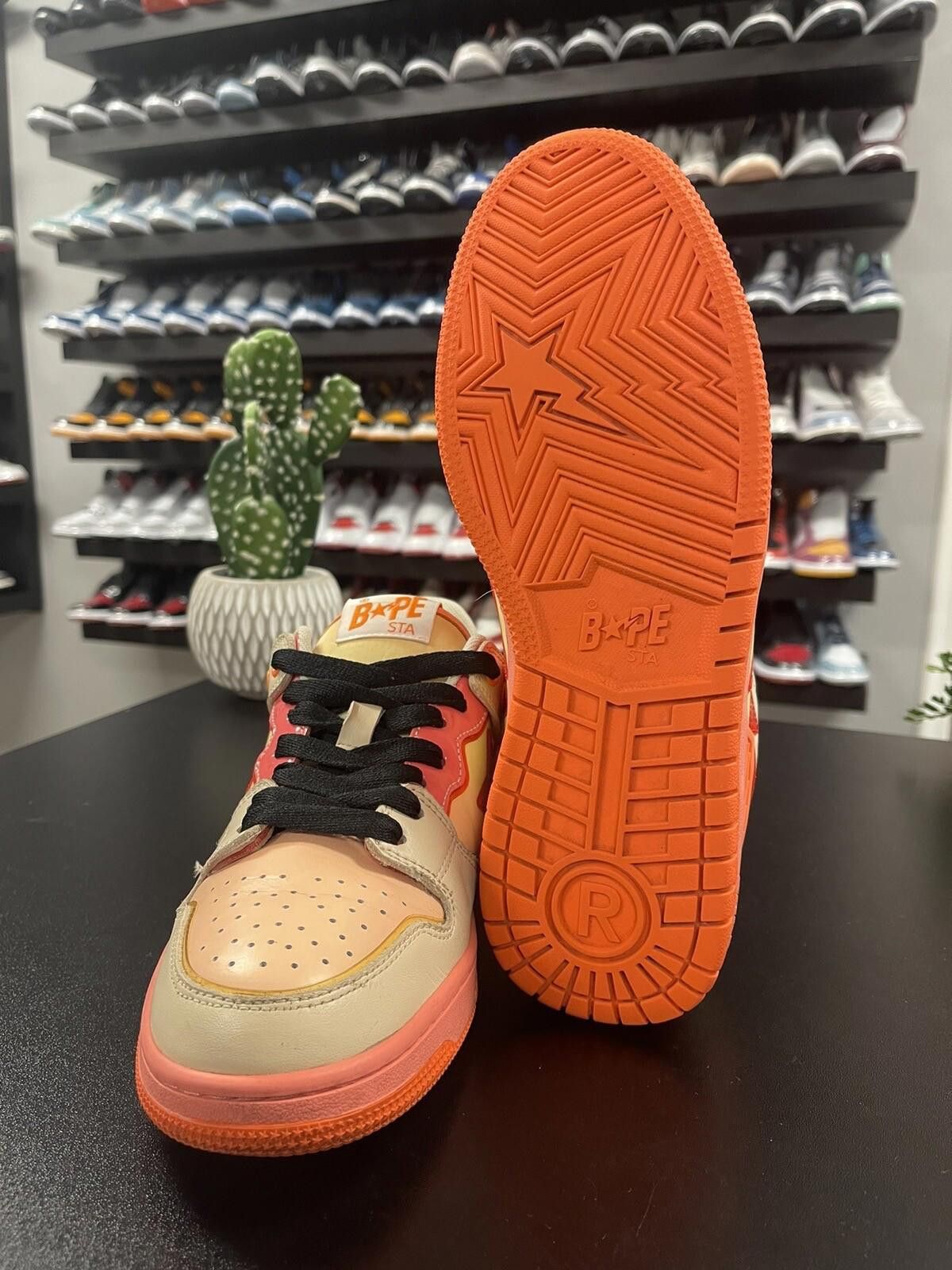 Bape Size 8 - A Bathing Ape Bapesta Orange 1130191003 Size US 8 / EU 41 - 9 Thumbnail