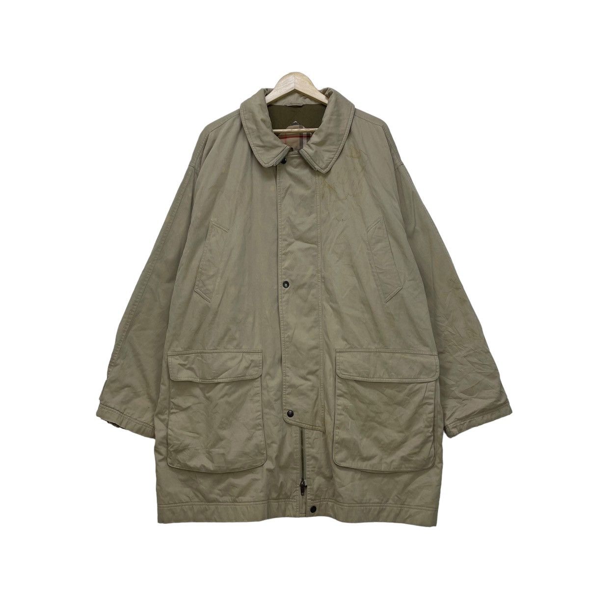 Burberry × Vintage Trashed Vintage Burberrys Oversized Long Coat Jacket Size US XL / EU 56 / 4 - 1 Thumbnail