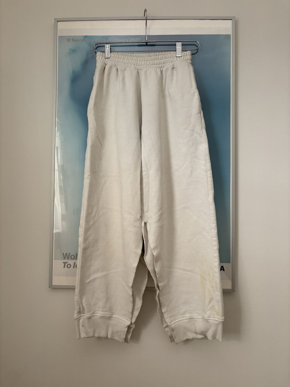 MM6 MM6 Margiela White Slit Lounge Sweatpants Size US 29 - 1 Thumbnail