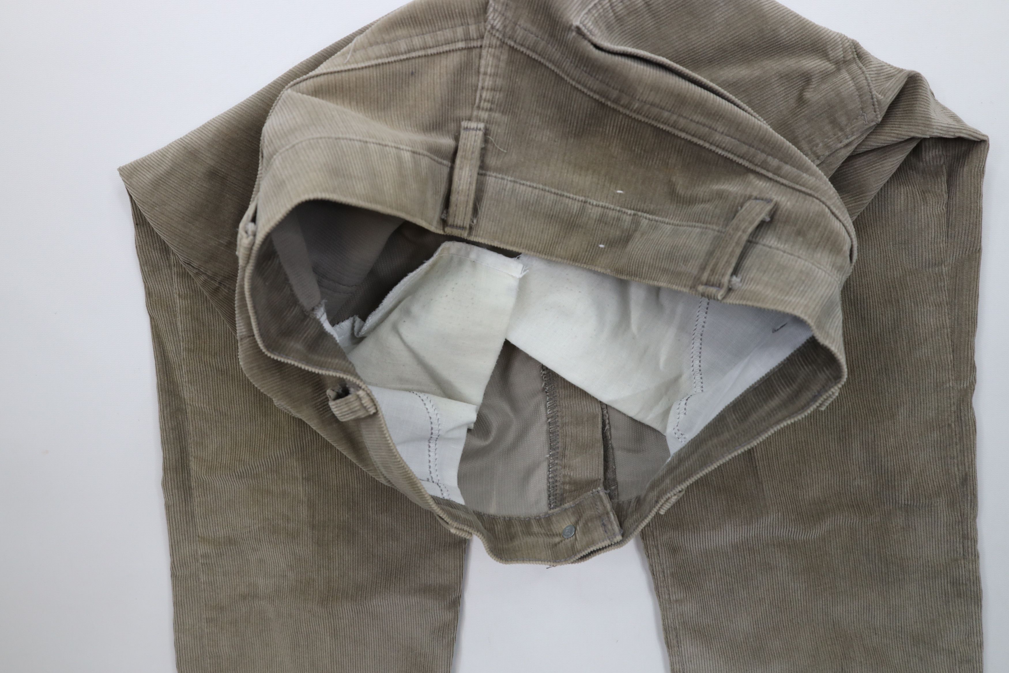 Levi's × Vintage Vintage 80s Levis Flared Corduroy Chino Pants Gray USA Size US 34 / EU 50 - 7 Thumbnail