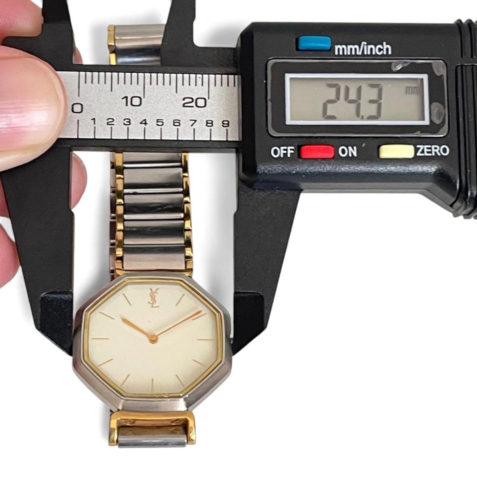Yves Saint Laurent Yves Saint Laurent - Vintage Two-Tone Octagonal Wristwatch Size ONE SIZE - 5 Thumbnail