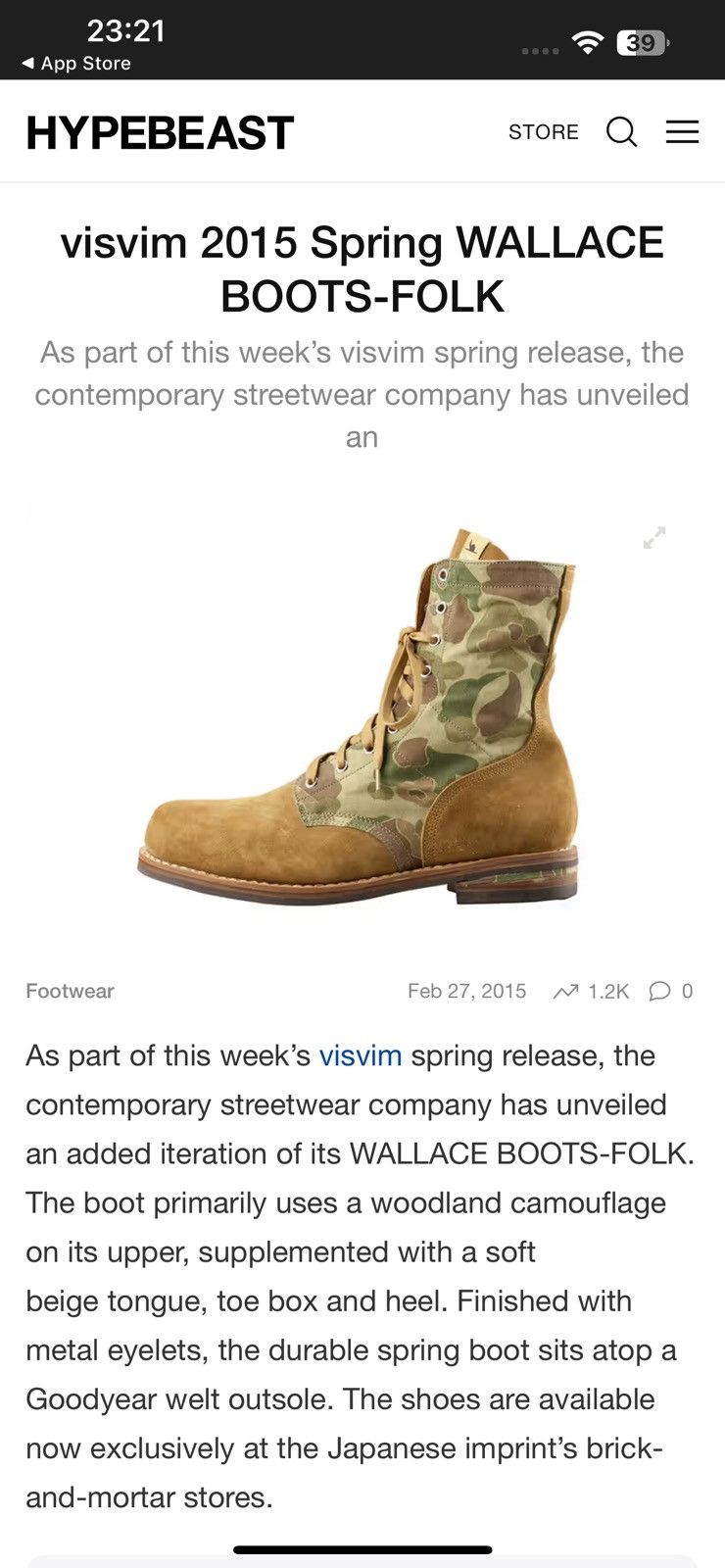 Visvim Visvim 15SS Wallace Boots Folk HighTop Camouflage Army Boots Size US 12 / EU 45 - 2 Thumbnail
