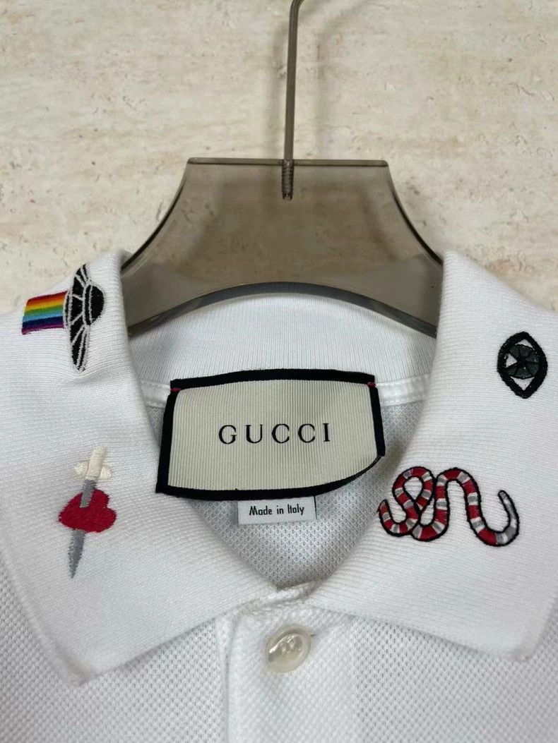 Gucci Gucci Size XXXL Neckline embroidery polo short sleeves 2501 Size US XXL / EU 58 / 5 - 4 Thumbnail