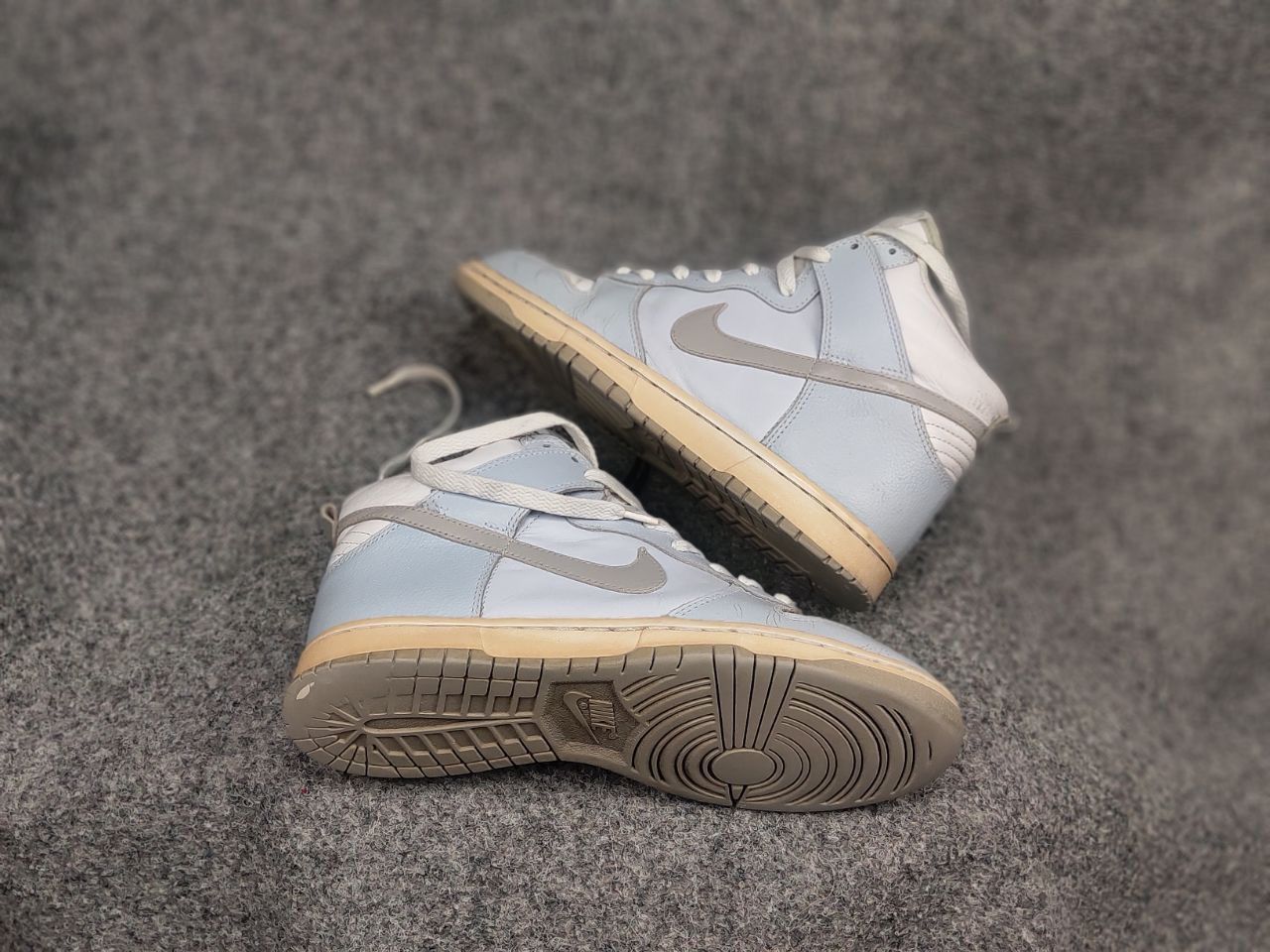 Nike Vintage 2005 Nike Dunk High Blue Gray Leather Sneakers Size US 8 / IT 38 - 2 Thumbnail