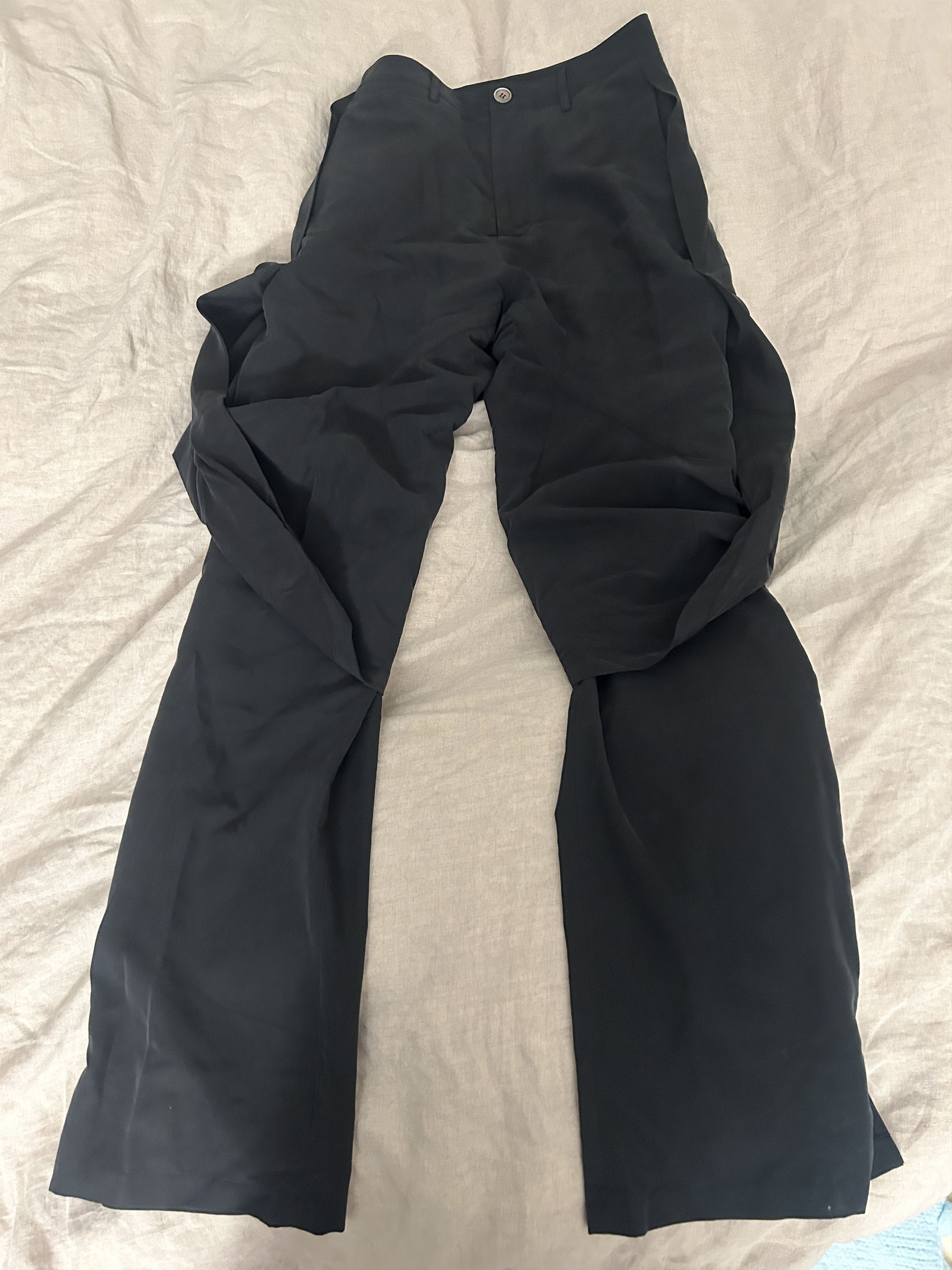 JiyongKim JiyongKim black draped layer trouser pants Size US 30 / EU 46 - 1 Thumbnail