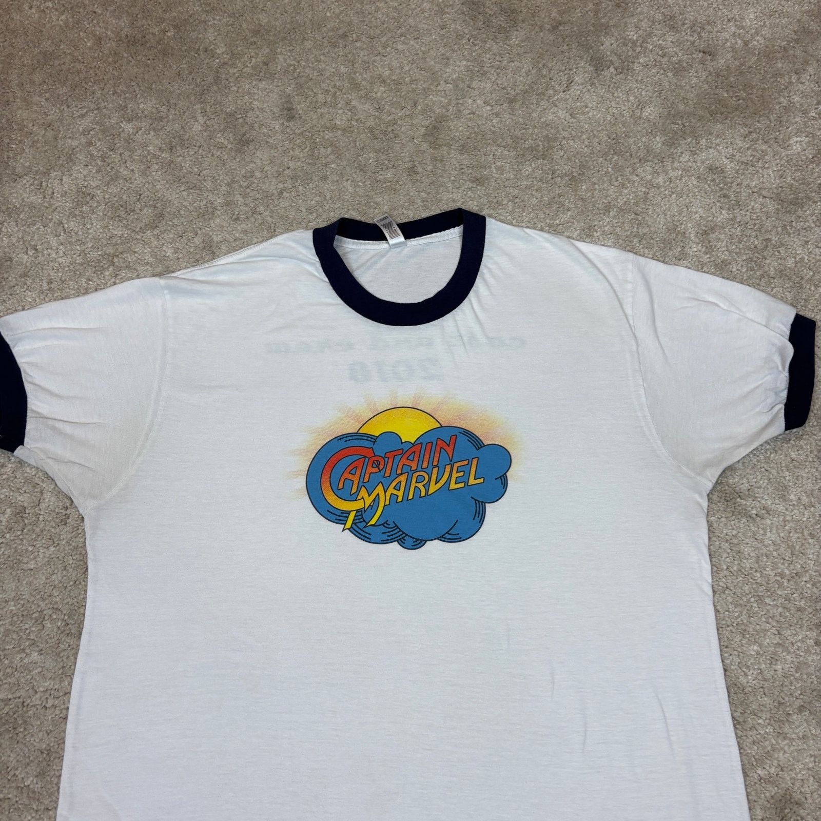 American Apparel × Disney × Marvel Comics Captain Marvel Cast and Crew 18 Ringer Shirt XL Brie Larson Size US XL / EU 56 / 4 - 2 Thumbnail