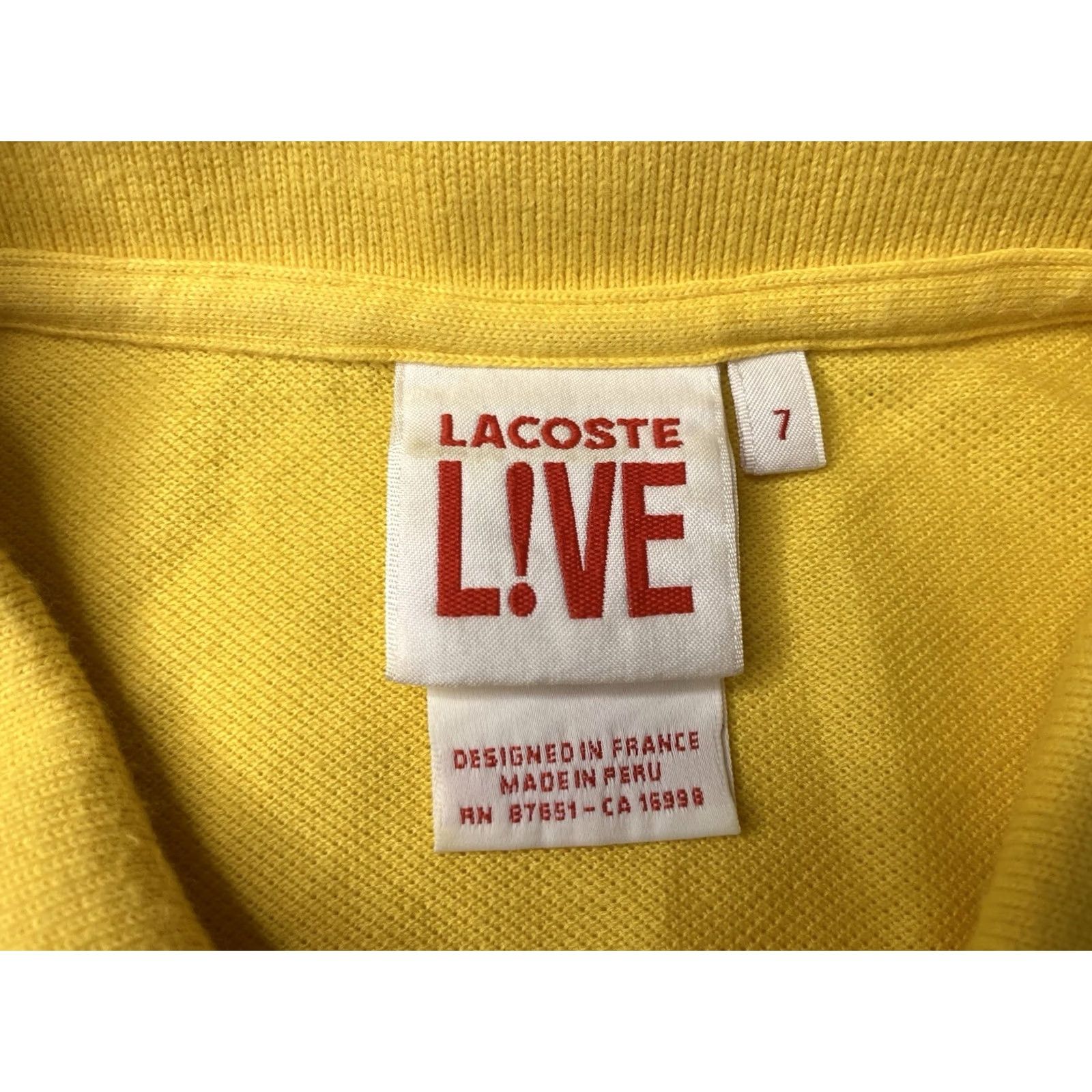 Lacoste Lacoste Live Polo Shirt Yellow Rugby Blue Alligator France Cotton XL Size US XL / EU 56 / 4 - 3 Thumbnail