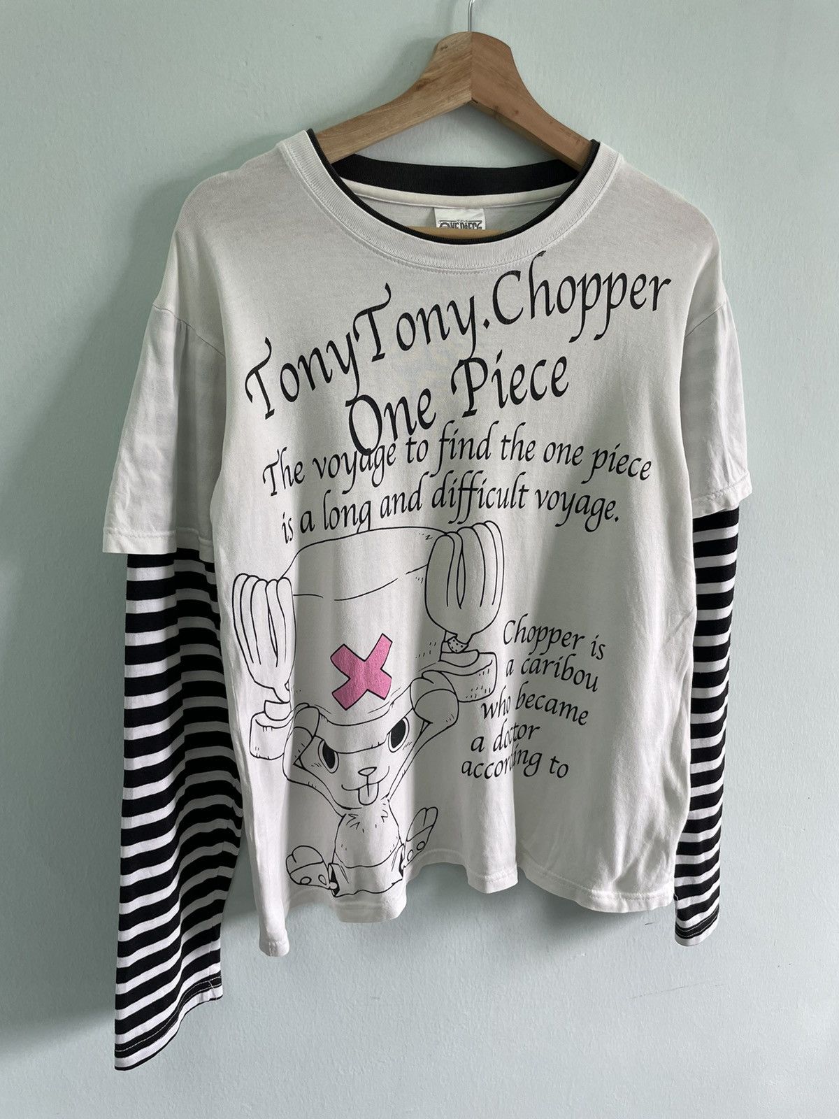 Japanese Brand Vintage One Piece Chopper Longsleeve shirt Size US M / EU 48-50 / 2 - 3 Thumbnail
