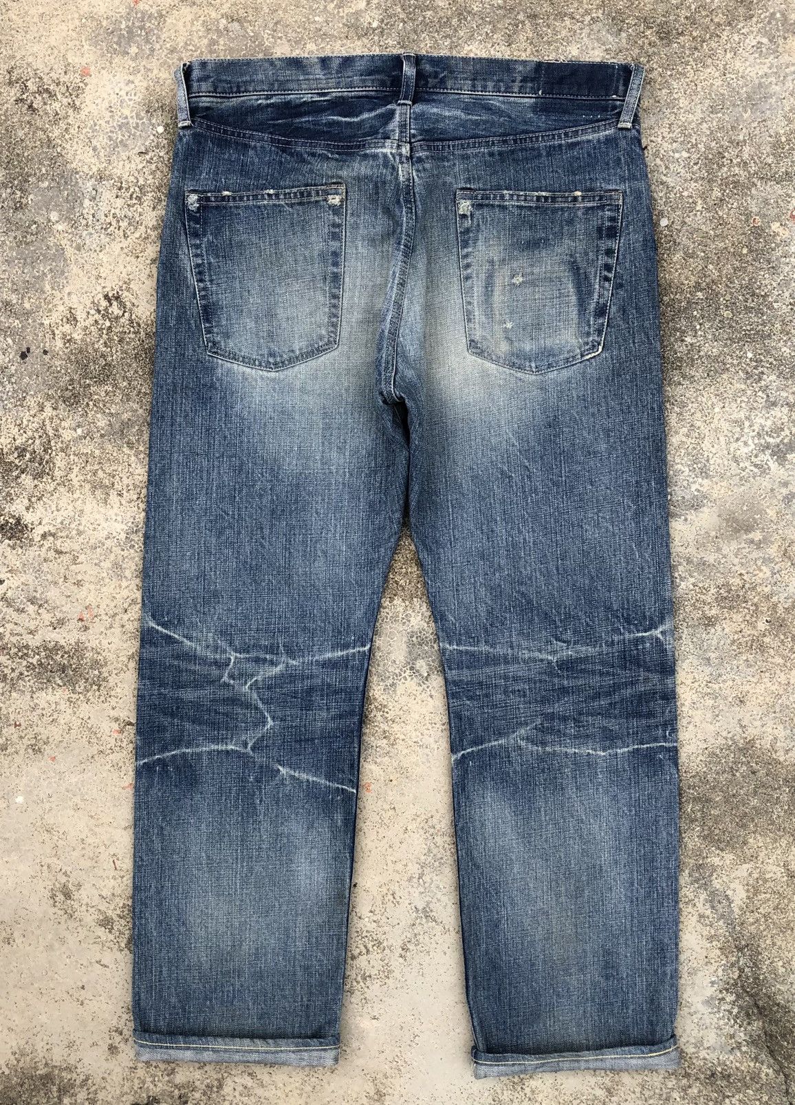 Spellbound Vintage SPELLBOUND Japan Domingo Co. Distressed Denim Pant Size US 34 / EU 50 - 7 Thumbnail
