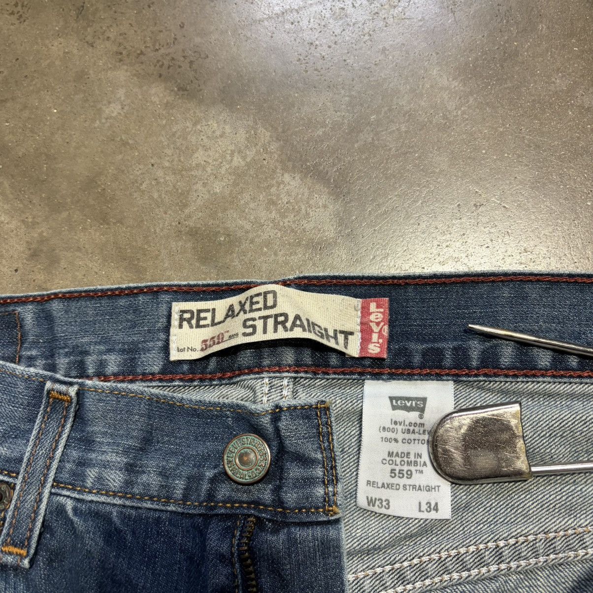 Levi's Vintage Levis 559 Relaxed Straight Denim Jeans Grunge Punk Size US 34 / EU 50 - 11 Thumbnail