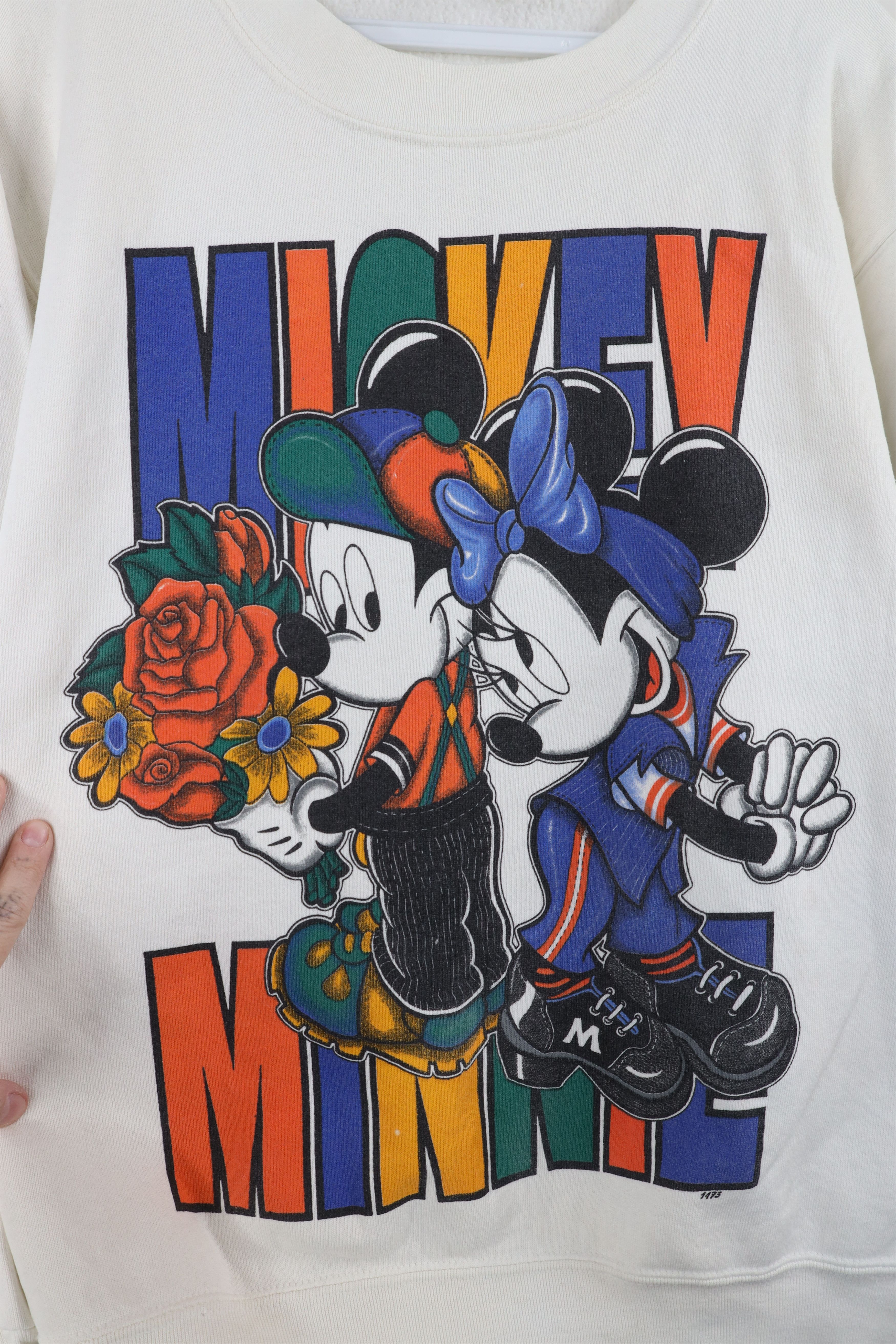 Disney × Vintage Vintage 90s Disney Mickey Minnie Mouse Crewneck Sweatshirt Size S / US 4 / IT 40 - 4 Thumbnail