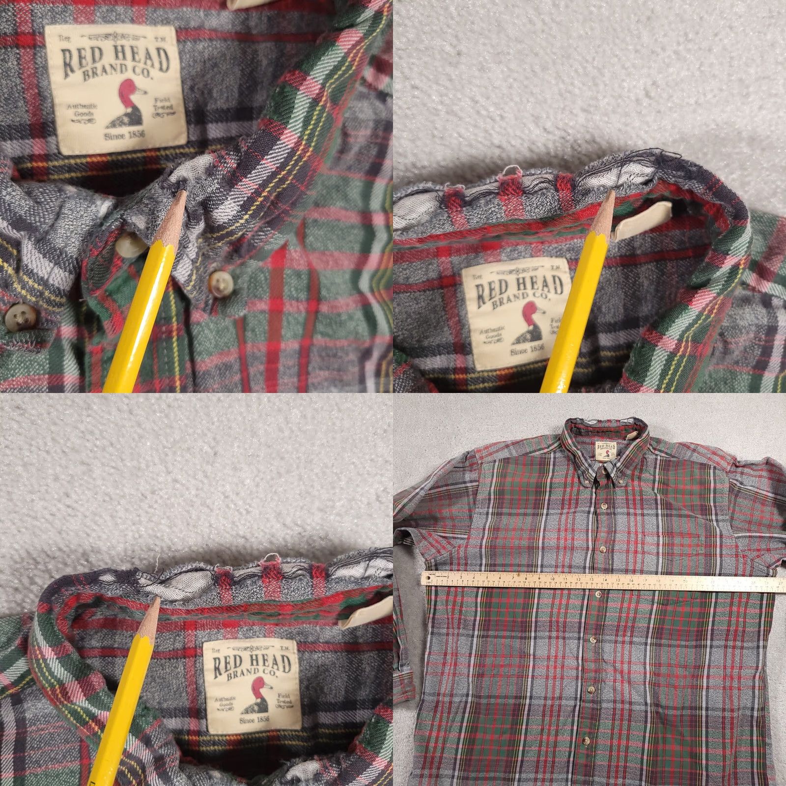 Vintage VINTAGE RedHead Flannel Shirt Mens 2XLT Plaid Button-Down Workwear Grunge Shirt Size US XXL / EU 58 / 5 - 8 Thumbnail