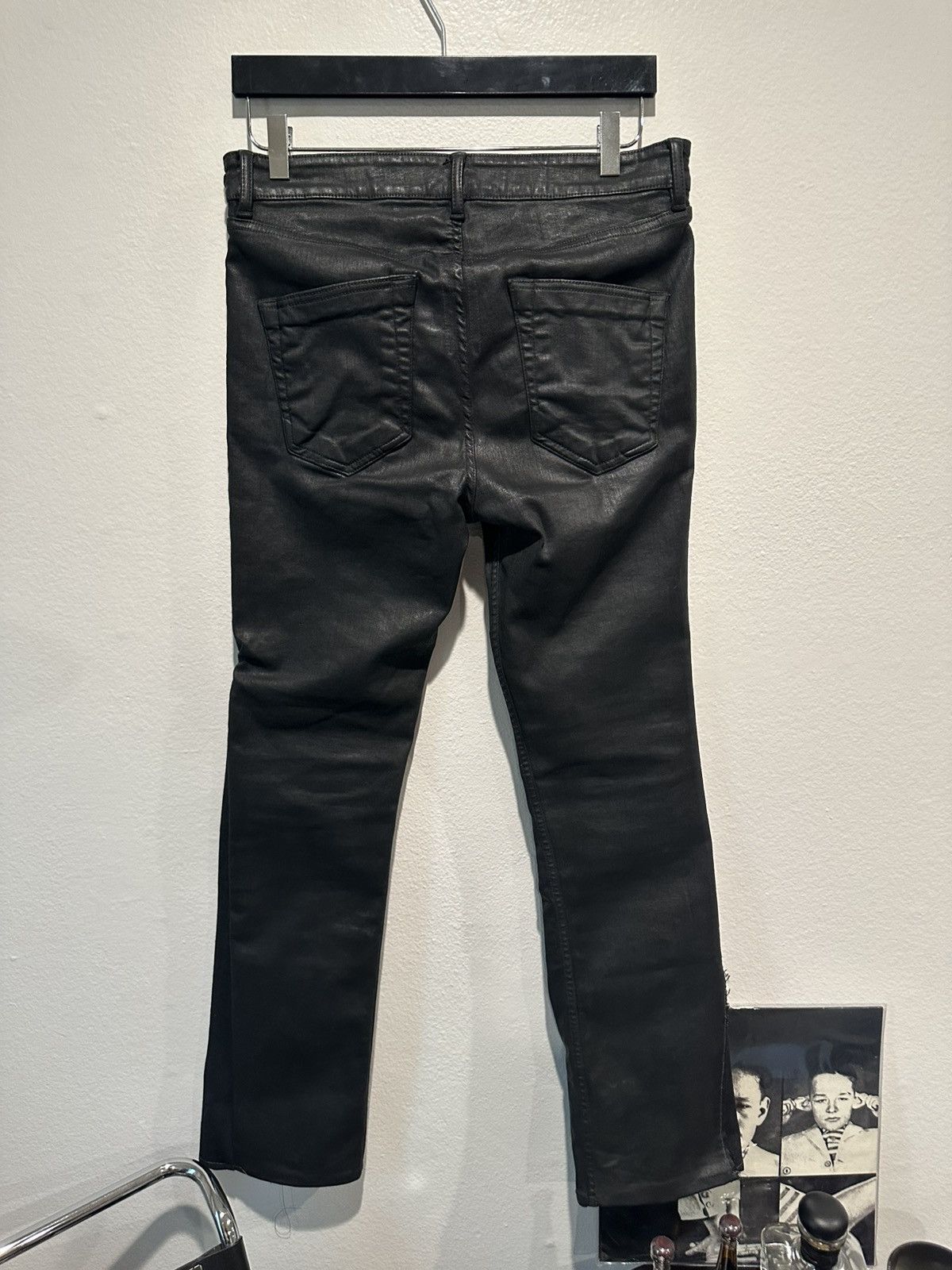 Rick Owens FW20 Performa Heavy Waxed Tyrone Bootcut Denim 31 Size US 31 - 5 Thumbnail