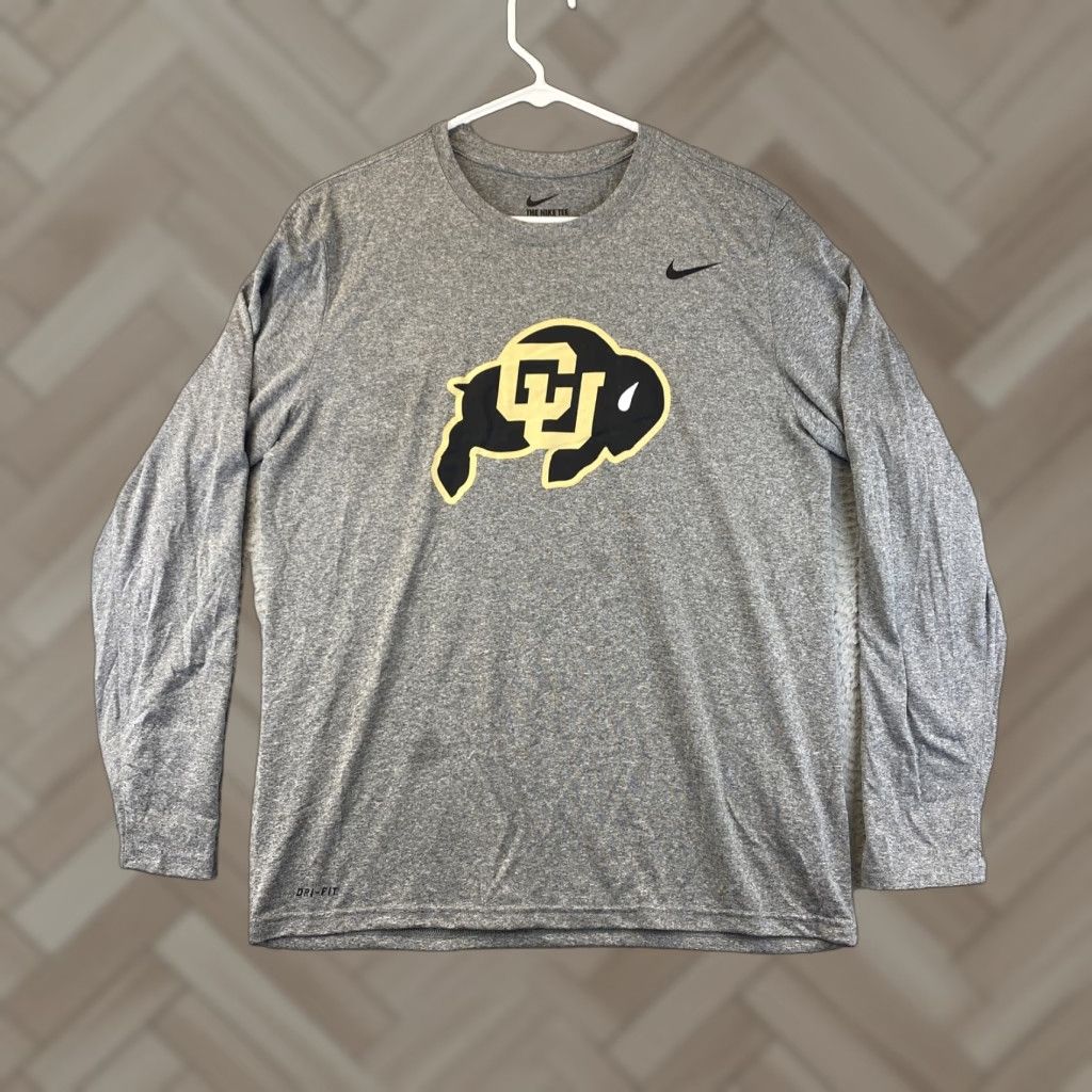 Nike Nike Dri-FIT Sweatshirt Mens Fitted Gray Long Sleeve Athletic Large Regular Size US L / EU 52-54 / 3 - 1 Thumbnail