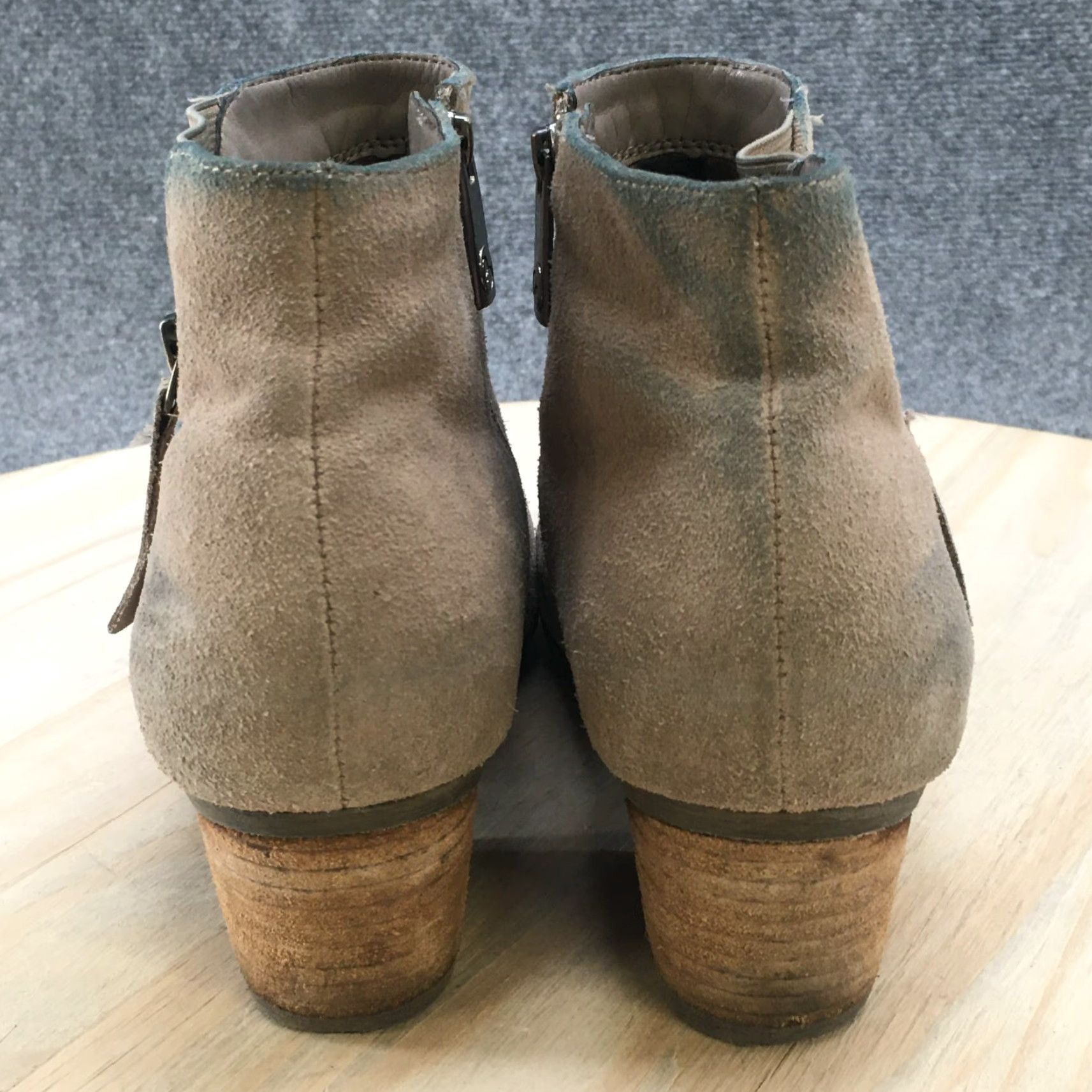 Blondo Blondo Waterproof Boots Womens 9 M Ankle Booties Tan Suede Casual Side Zip B5789 Size US 9 / IT 39 - 6 Thumbnail