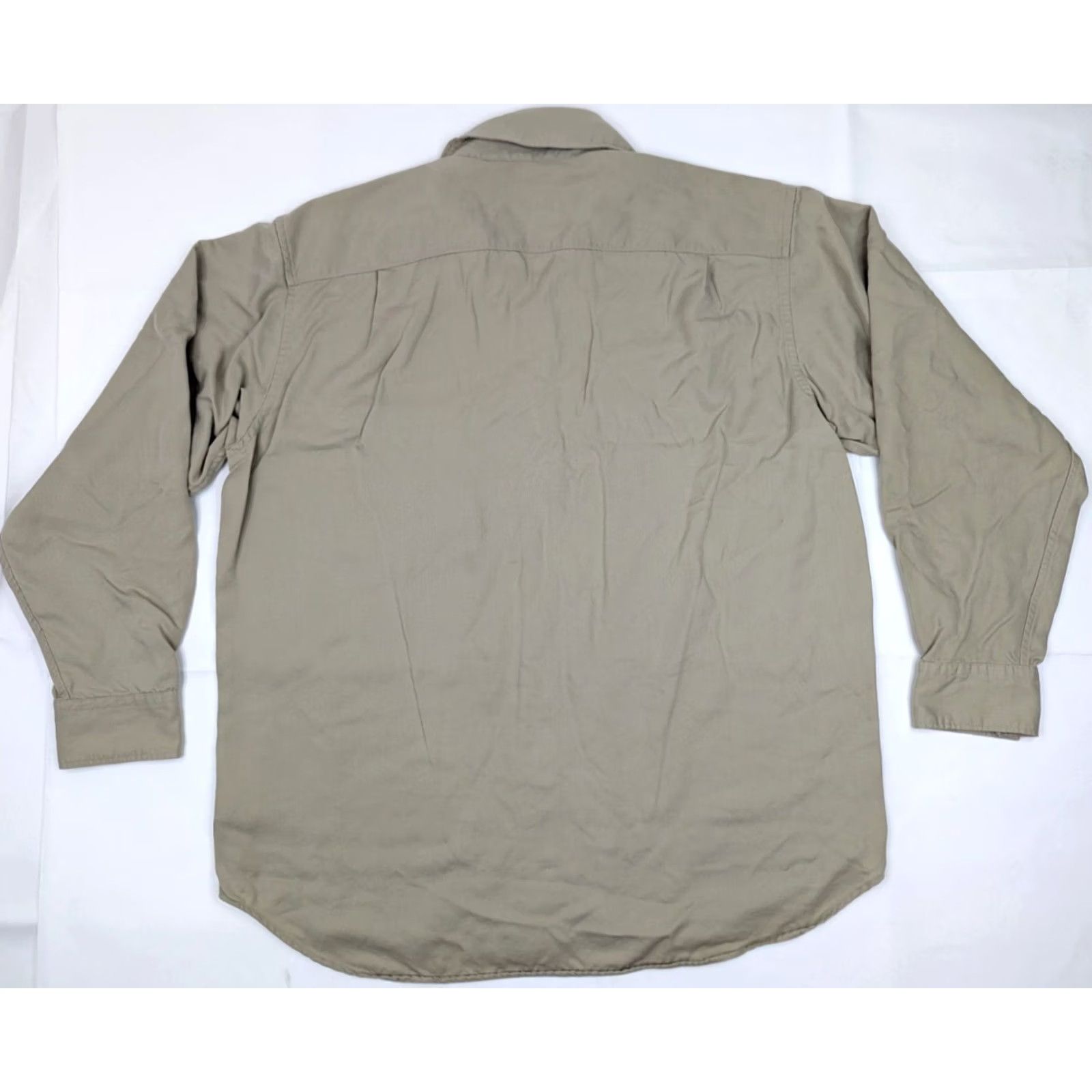 Uniqlo Uniqlo Lyocell Drape Shirt Men M Beige Button-Up Casual Cleaned EUC Regular Fit Short/Long Sleeve Mens Size US M / EU 48-50 / 2 - 7 Thumbnail