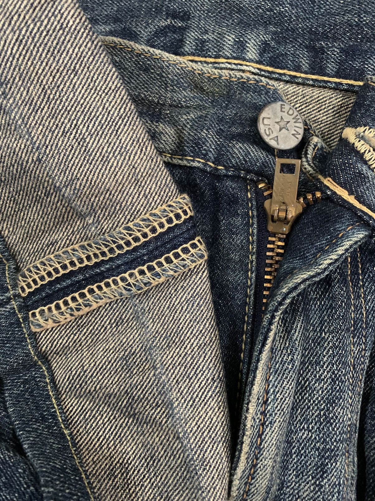 Edwin Rare Vintage 90s Edwin USA Loose Fit Kaihara Denim Jeans Size US 36 / EU 52 - 5 Thumbnail