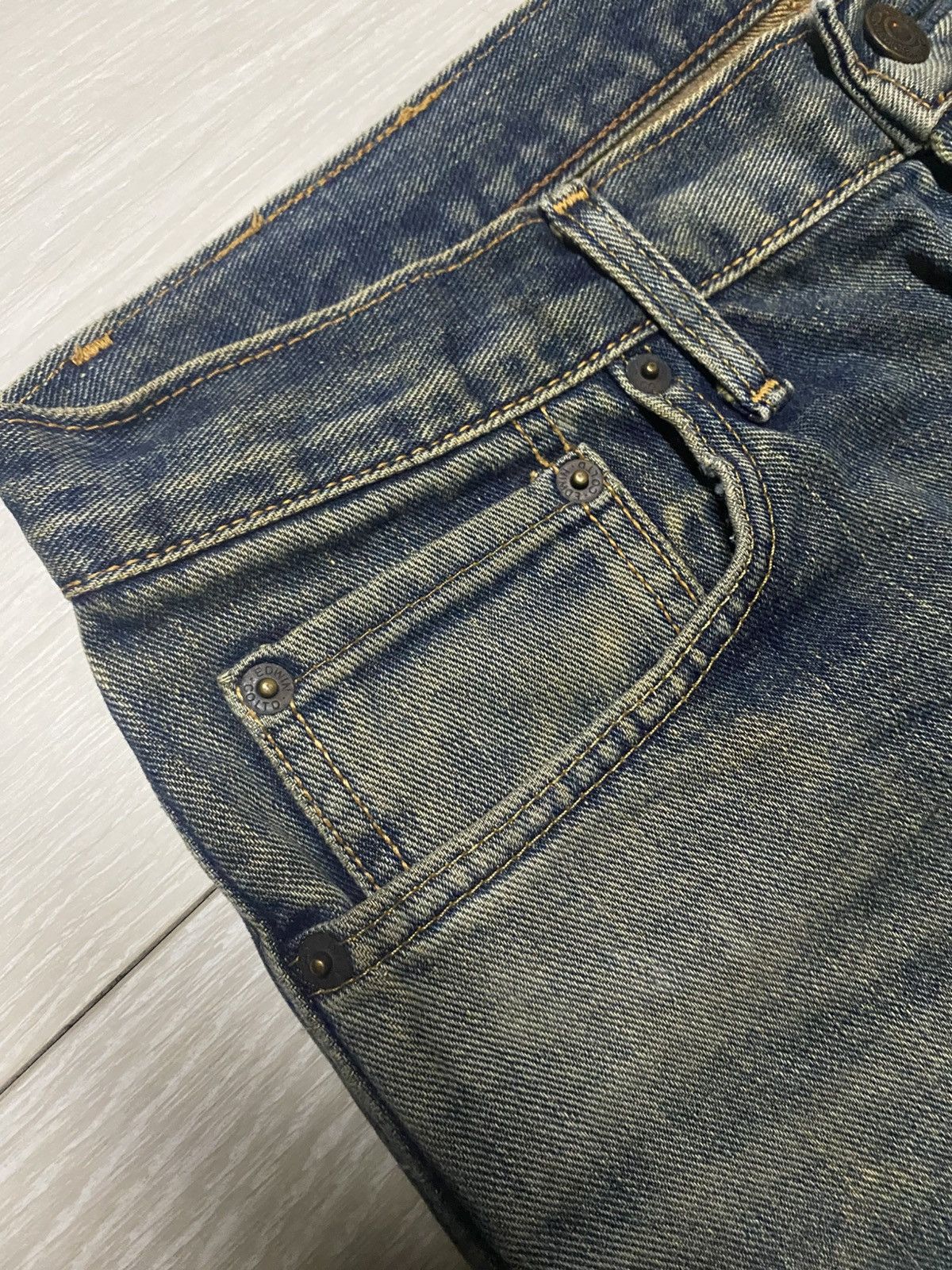 Japanese Brand Vintage Edwin 403 Revers Faded Loose Jeans Size US 32 / EU 48 - 8 Thumbnail