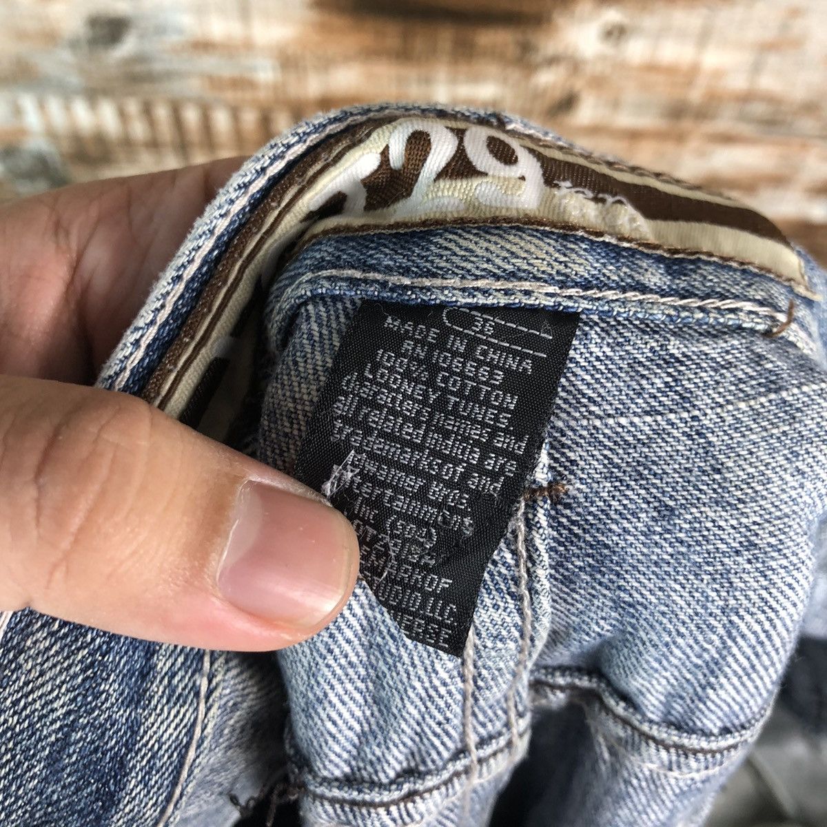 Japanese Brand Lot 29 Blue patchwork Distressed Denim Pants #A2152 Size US 36 / EU 52 - 23 Thumbnail