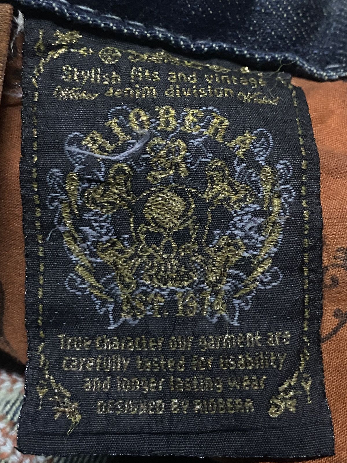 Tornado Mart Japan Brand Riobera Embroidered Karakuri Logo Baggy Jeans Size US 33 - 23 Thumbnail