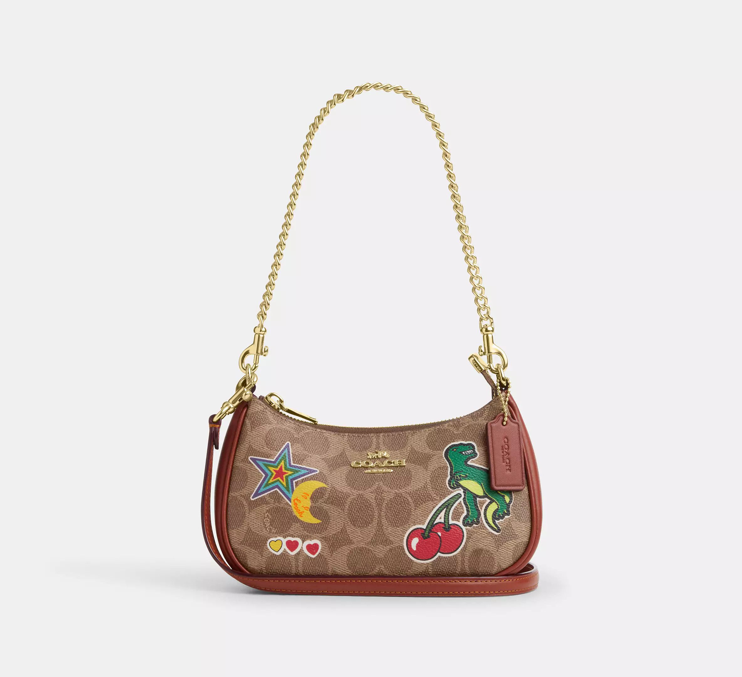 Coach Teri Mini Crossbody Bag In Signature Canvas With Sticker Size ONE SIZE - 8 Thumbnail