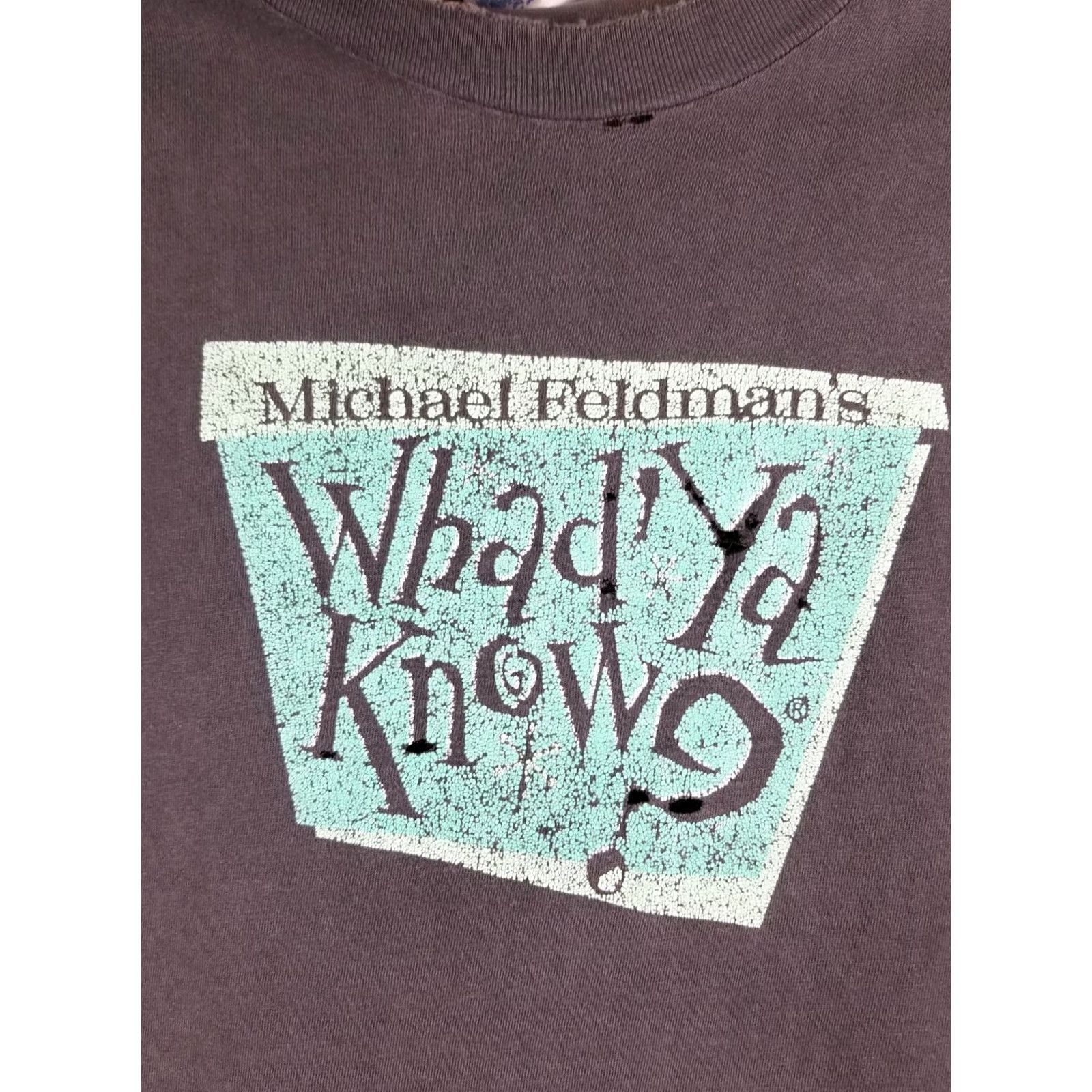 Vintage VINTAGE 90' MICAHEL FELDMAN WHAD'YA KNOW? COMEDY TV SHOW DISTRESSED T-SHIRT XL Size US XL / EU 56 / 4 - 2 Thumbnail