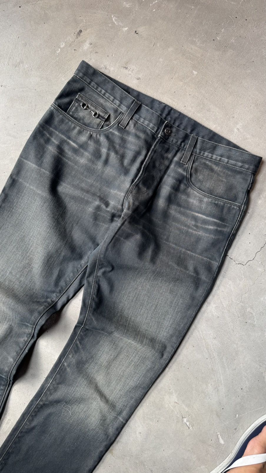 Gucci Gucci | Tomford | Horsebit | Vintage Wash Denim Size US 34 / EU 50 - 5 Thumbnail
