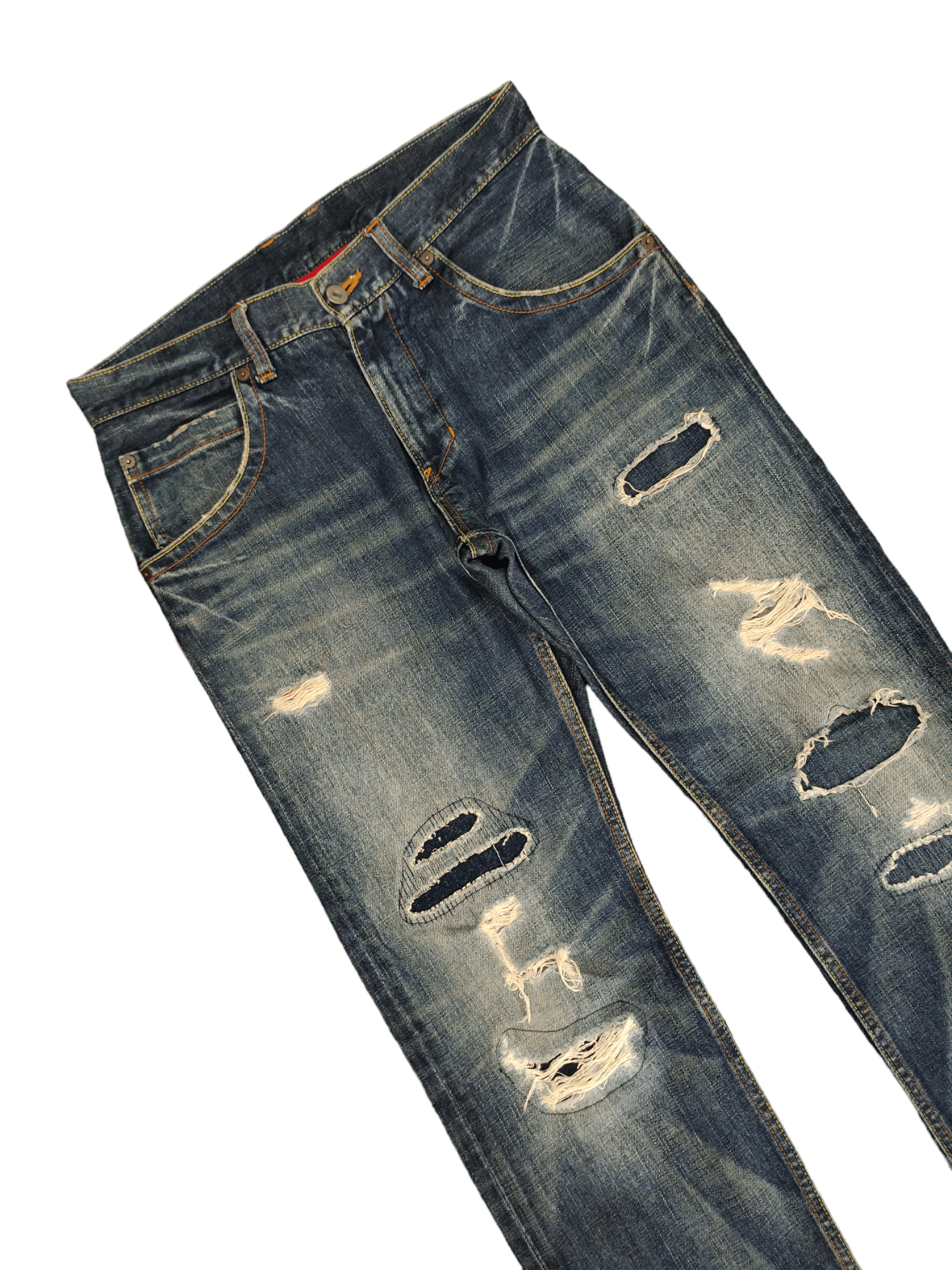 Kapital Vintage Y2k Takeo Kikuchi Repaired Jeans Undercover Style Size US 32 / EU 48 - 6 Thumbnail
