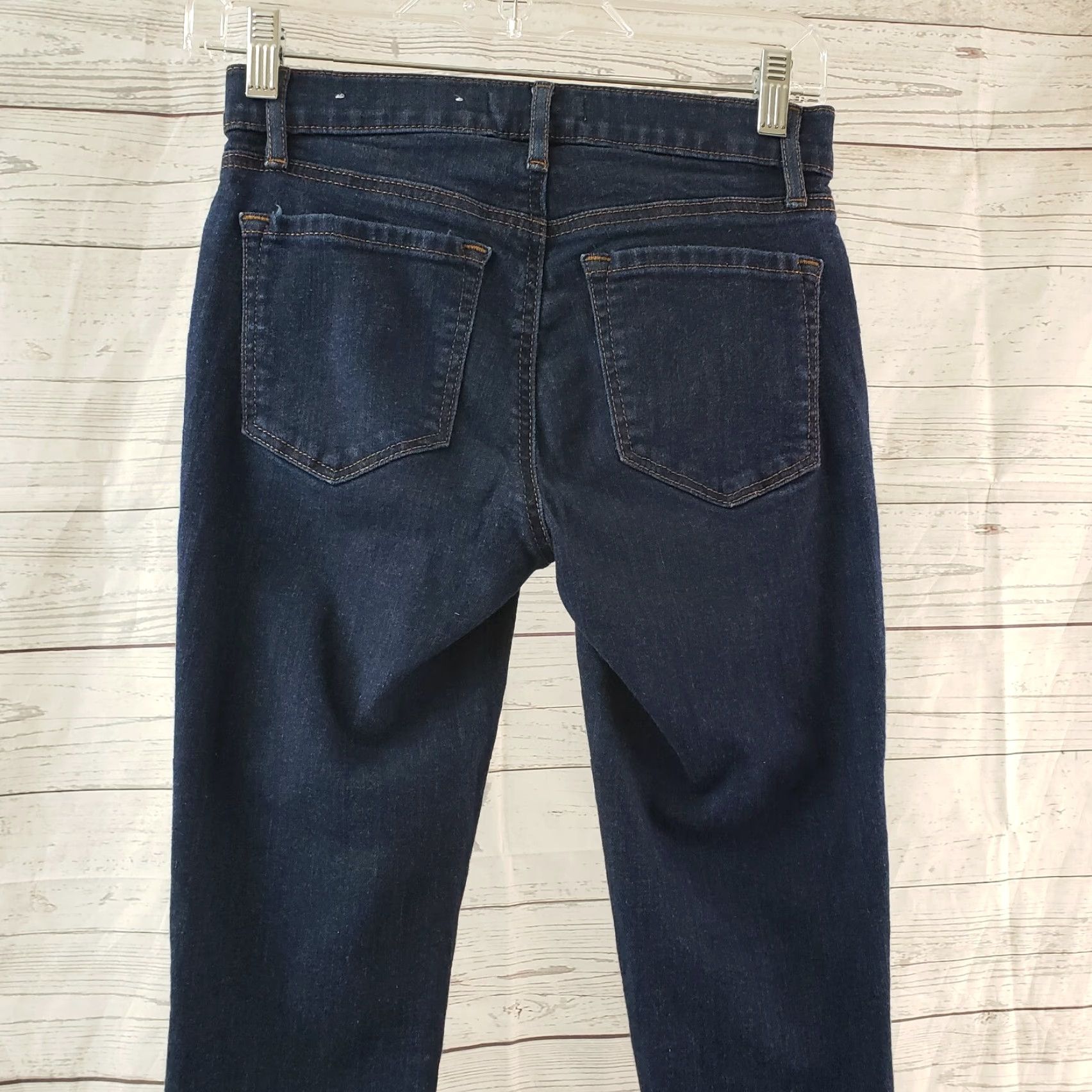 Loft LOFT Womens Jeans Legging Skinny Low Rise Blue Dark Wash Size 00 28in Inseam Cotton Blend Women / 91% Cotton 7% Polyester 2% Elastane Size 24" / US 00 / IT 34 - 5 Thumbnail