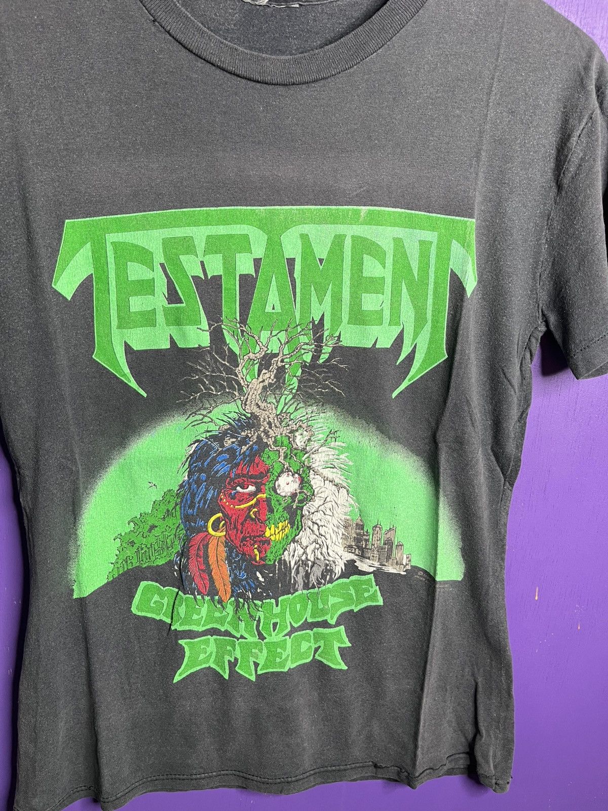 Band Tees × Vintage Vintage 1989 Testament green house effect tour tee Size US S / EU 44-46 / 1 - 3 Thumbnail